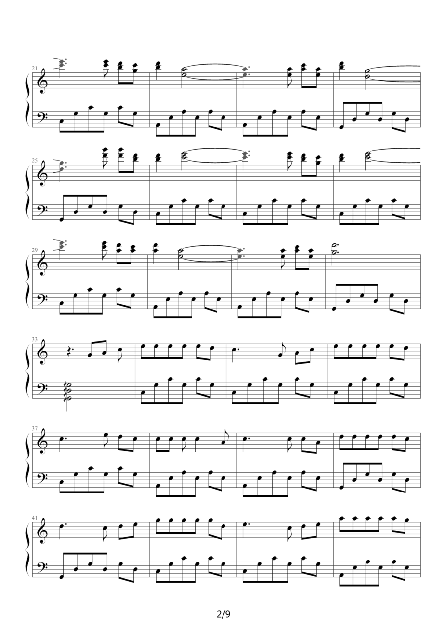春天里钢琴谱 汪峰 人生之路蜿蜒曲折，多想在春天的气息下享受片刻的闲暇2