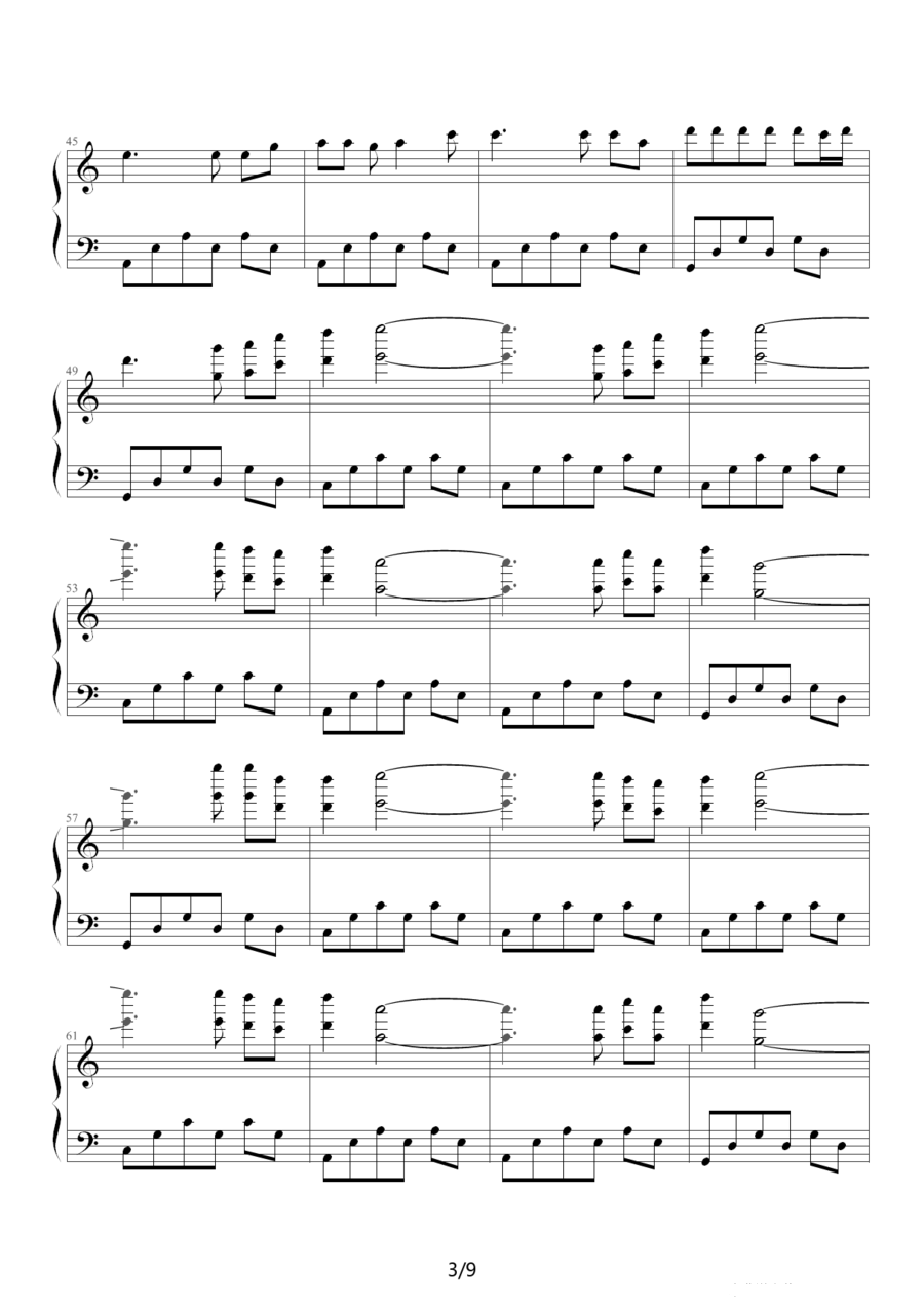 春天里钢琴谱 汪峰 人生之路蜿蜒曲折，多想在春天的气息下享受片刻的闲暇3