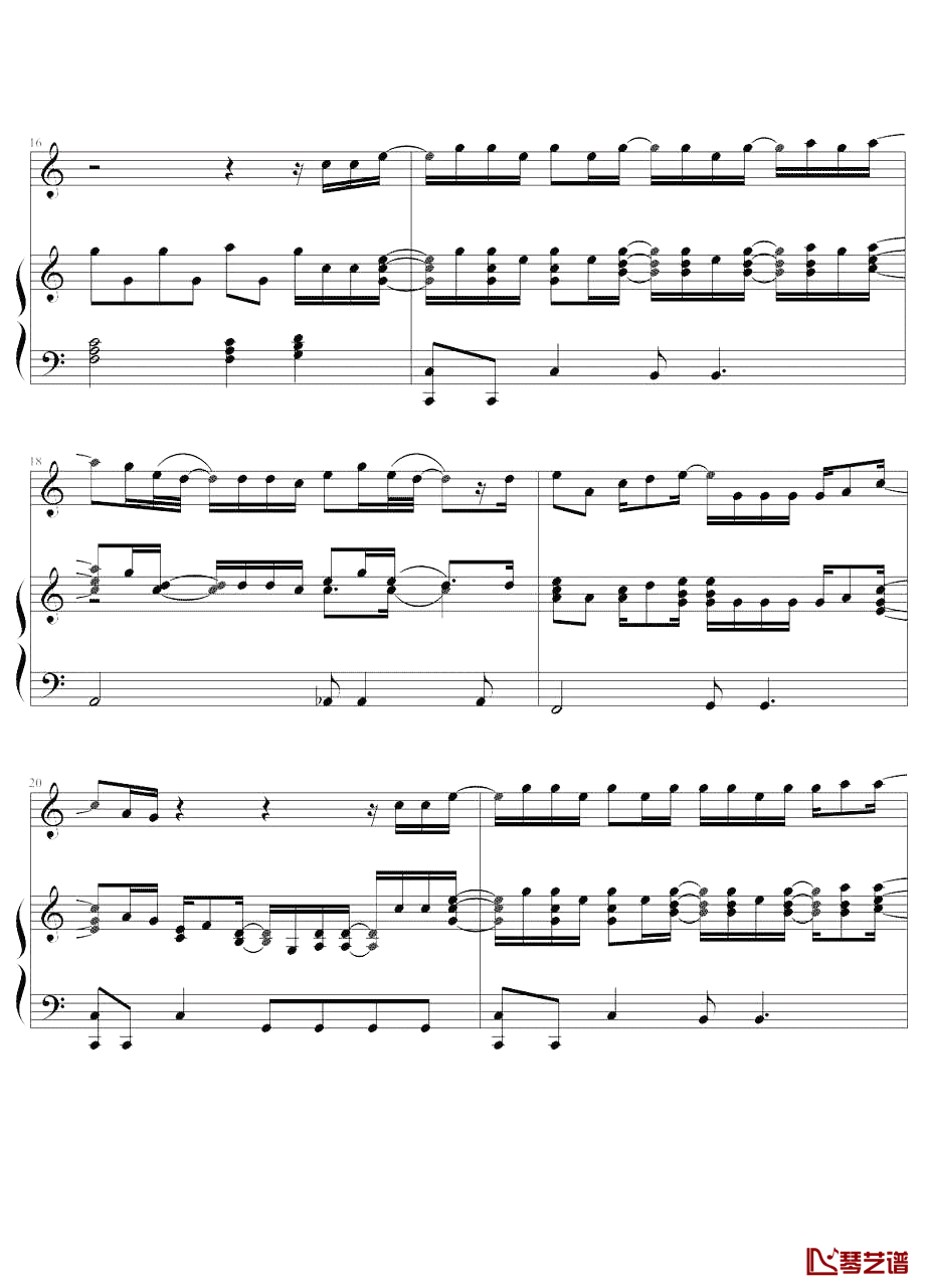 Free loop钢琴谱- Daniel Richard Powter-拥抱新生活 遇见新自己3