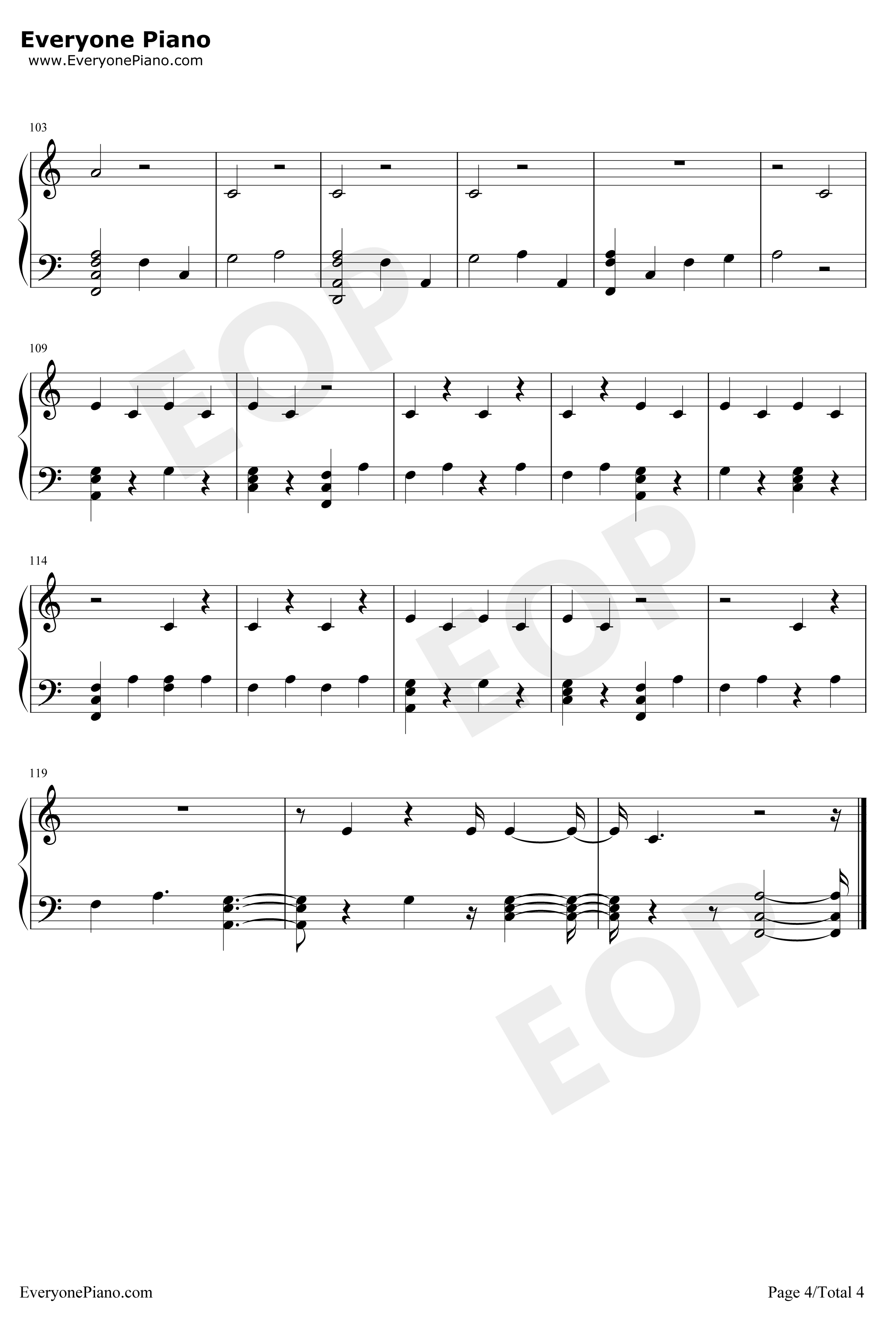 Hostage钢琴谱-Billie Eilish4