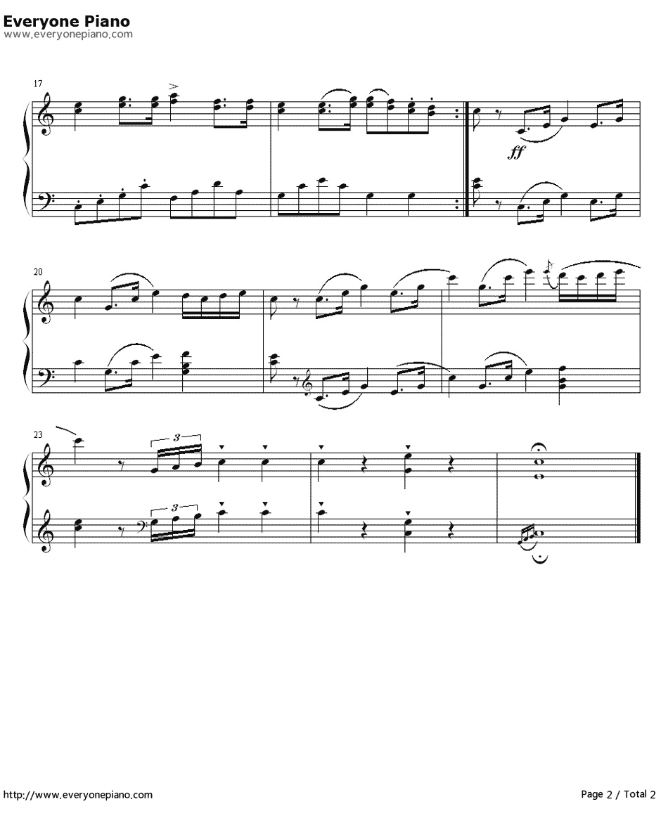 咏叹调钢琴谱-莫扎特Mozart2