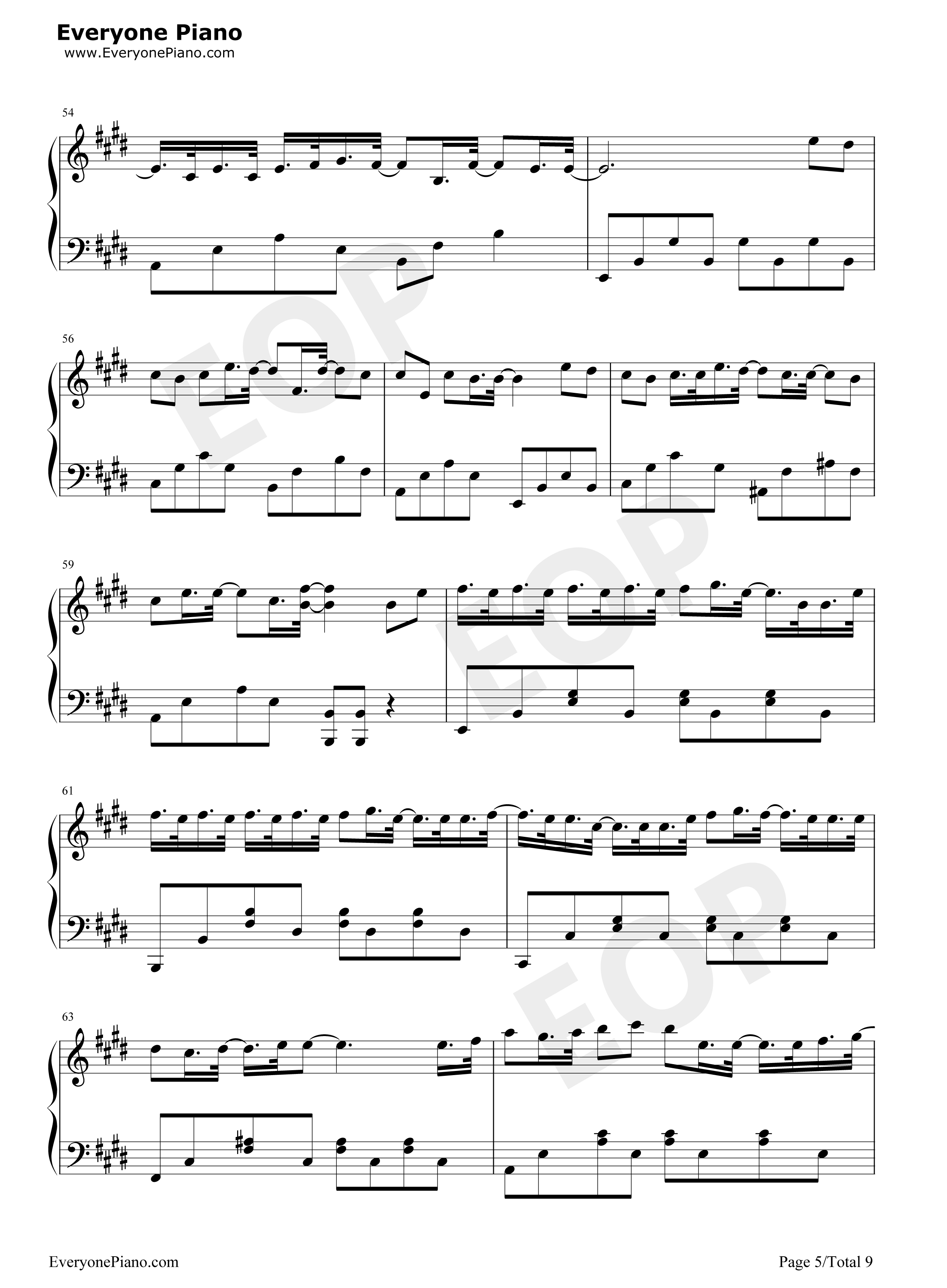 クリスマスソング钢琴谱-back number5