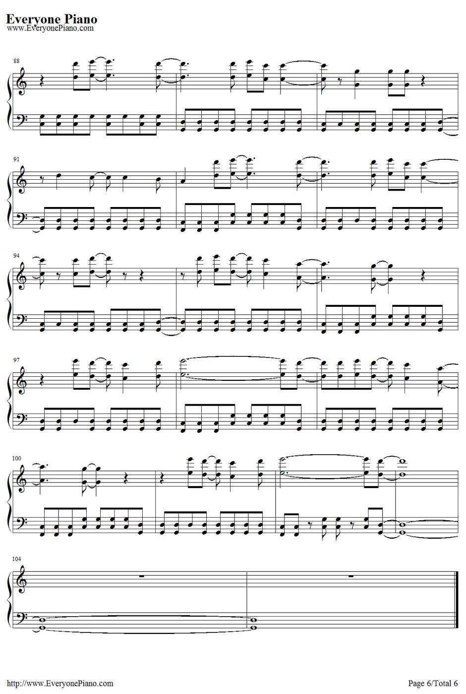 Dust钢琴谱-EliYoungBand6
