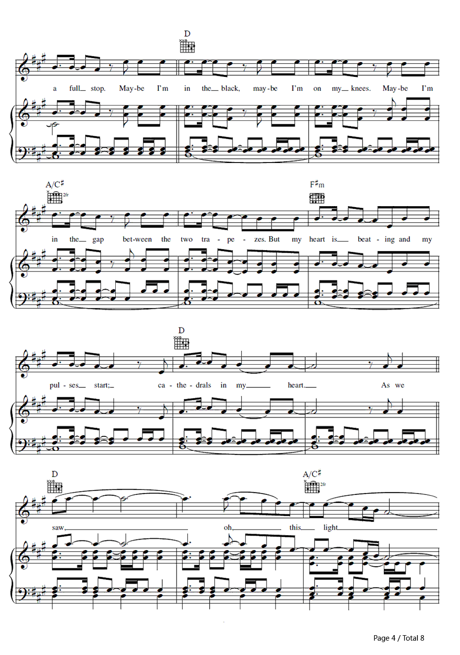 EveryTeardropIsaWaterfall钢琴谱-Coldplay4