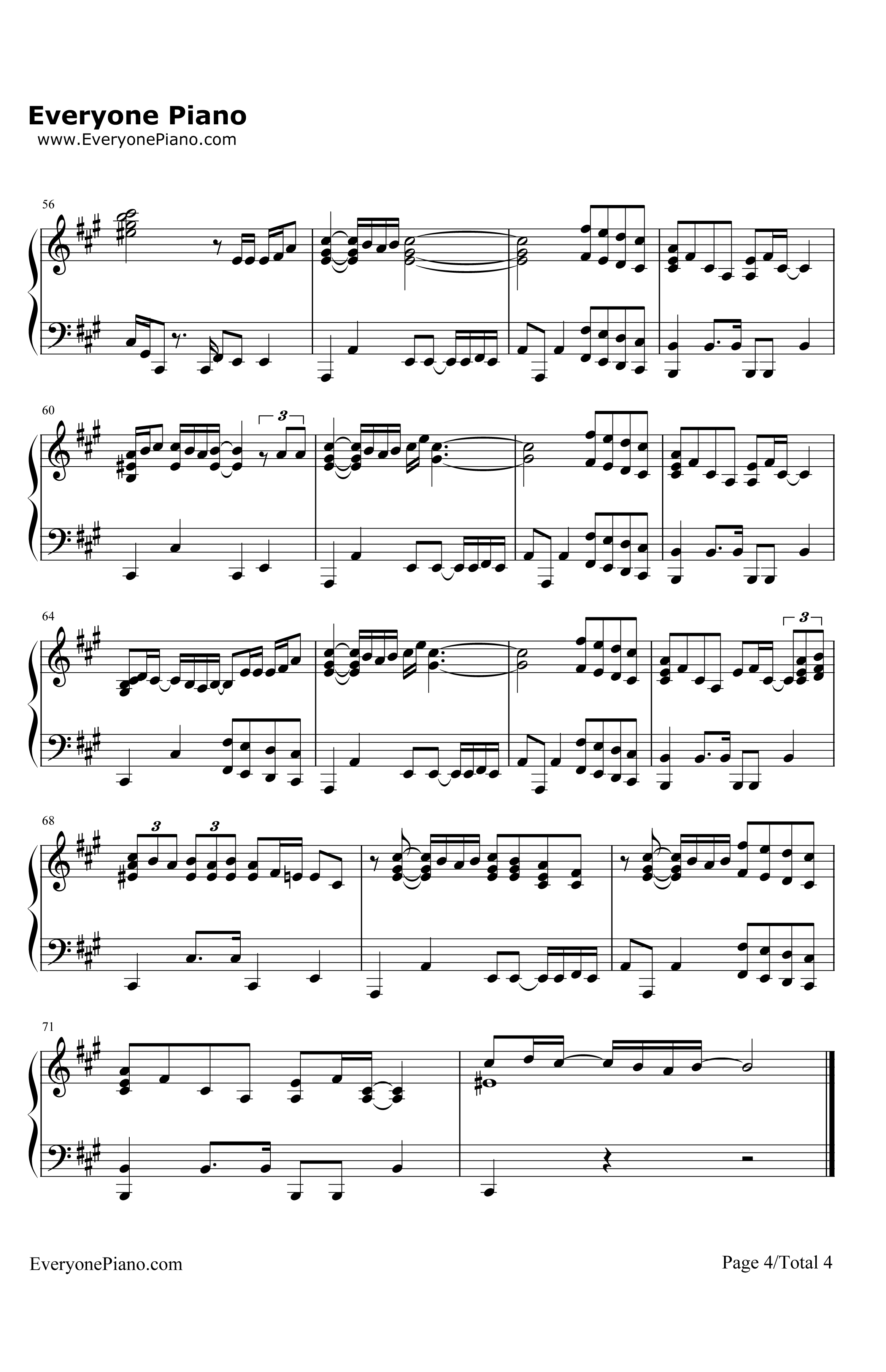 YouDon'tKnowMyName钢琴谱-AliciaKeys4