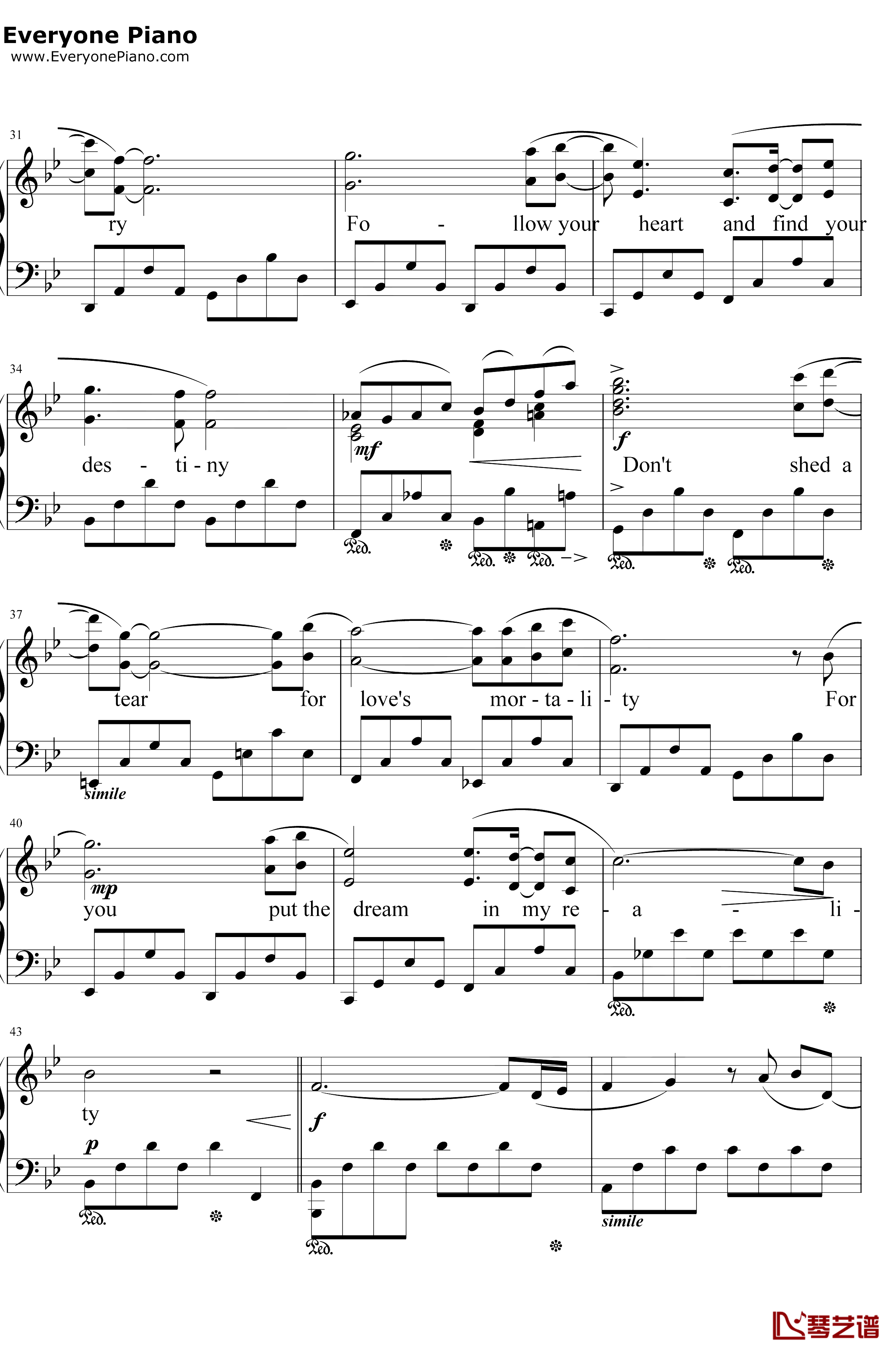 Kiss Me Good钢琴谱-安藝聖世美-Bye-最终幻想XII主题曲3