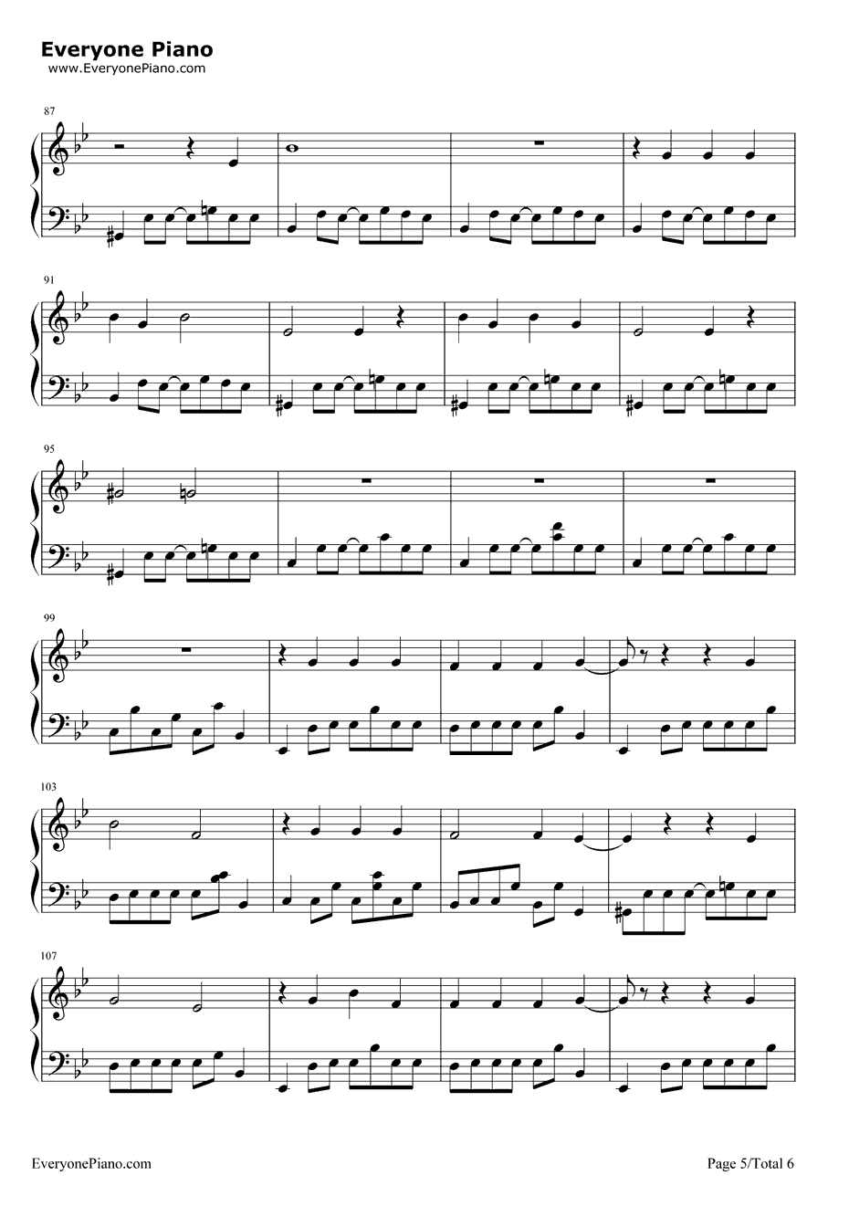 Heartbeats钢琴谱-JoseGonzalez5