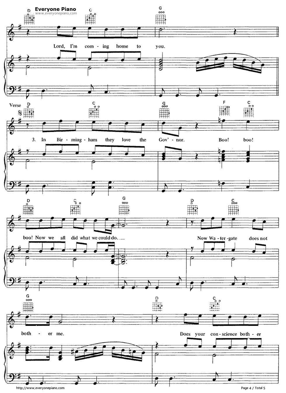 Sweet Home Alabama钢琴谱-Lynyrd Skynyrd4