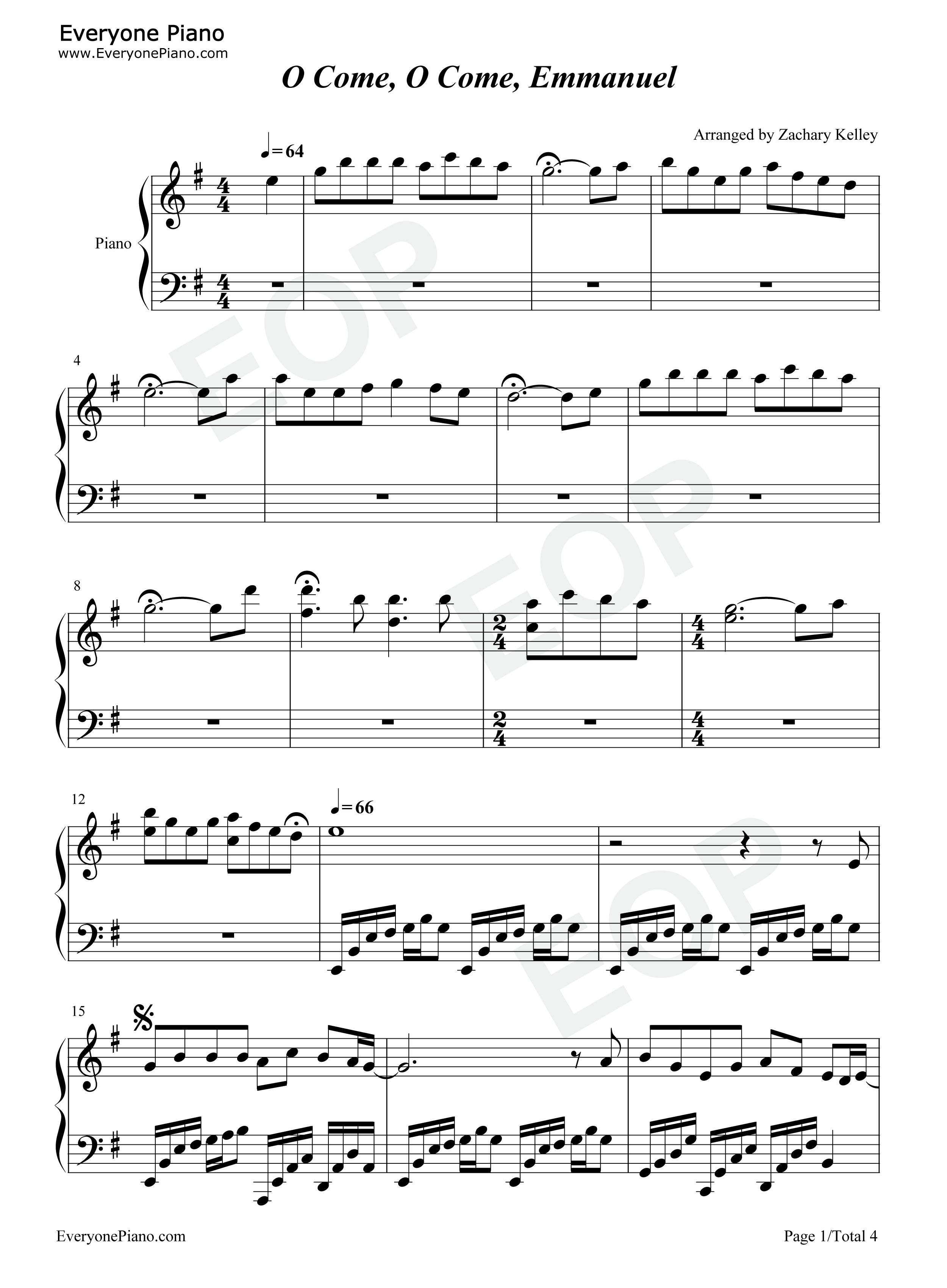 O Come O Come Emmanuel钢琴谱-John Mason Neale1