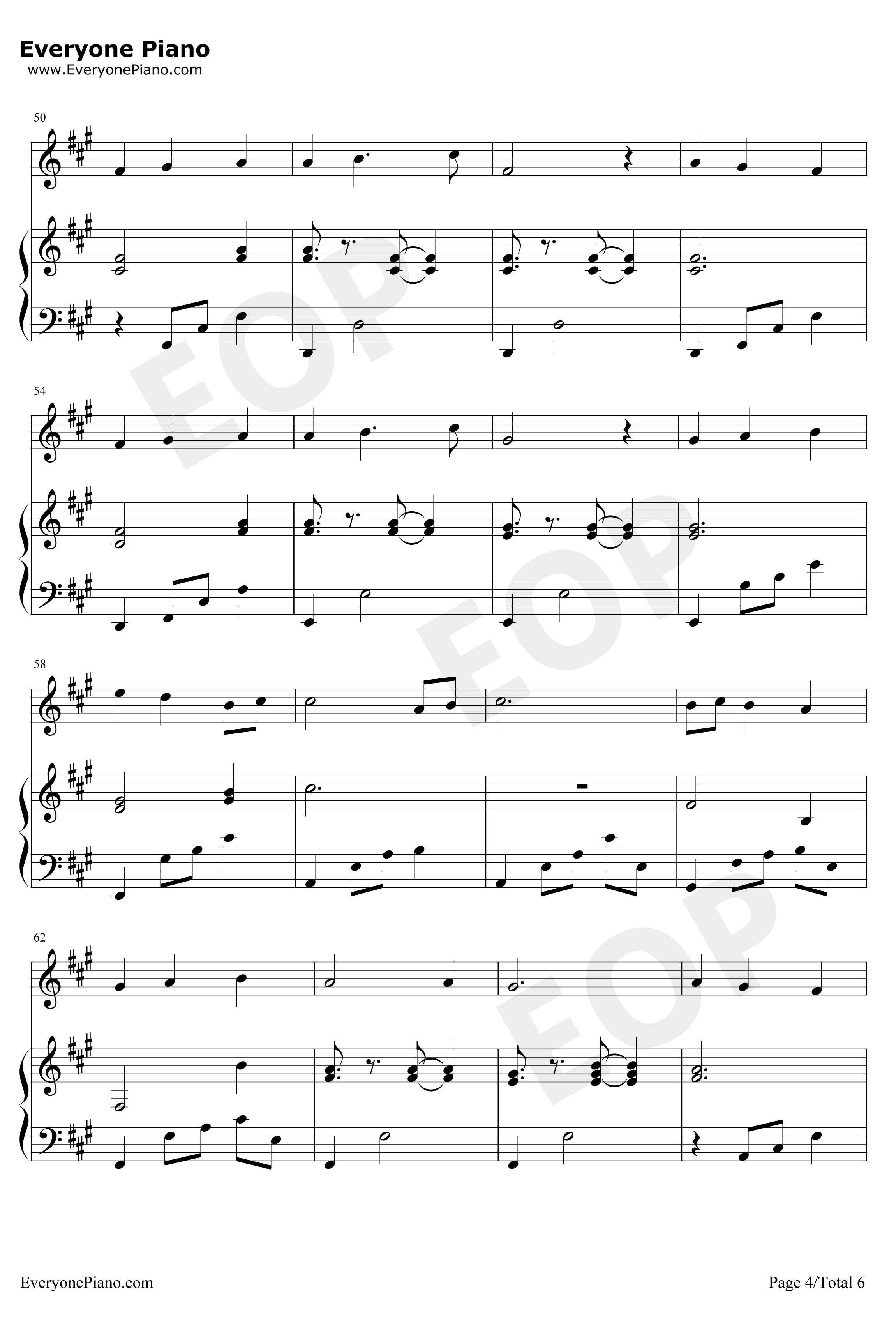 Gloria钢琴谱-Kalafina4