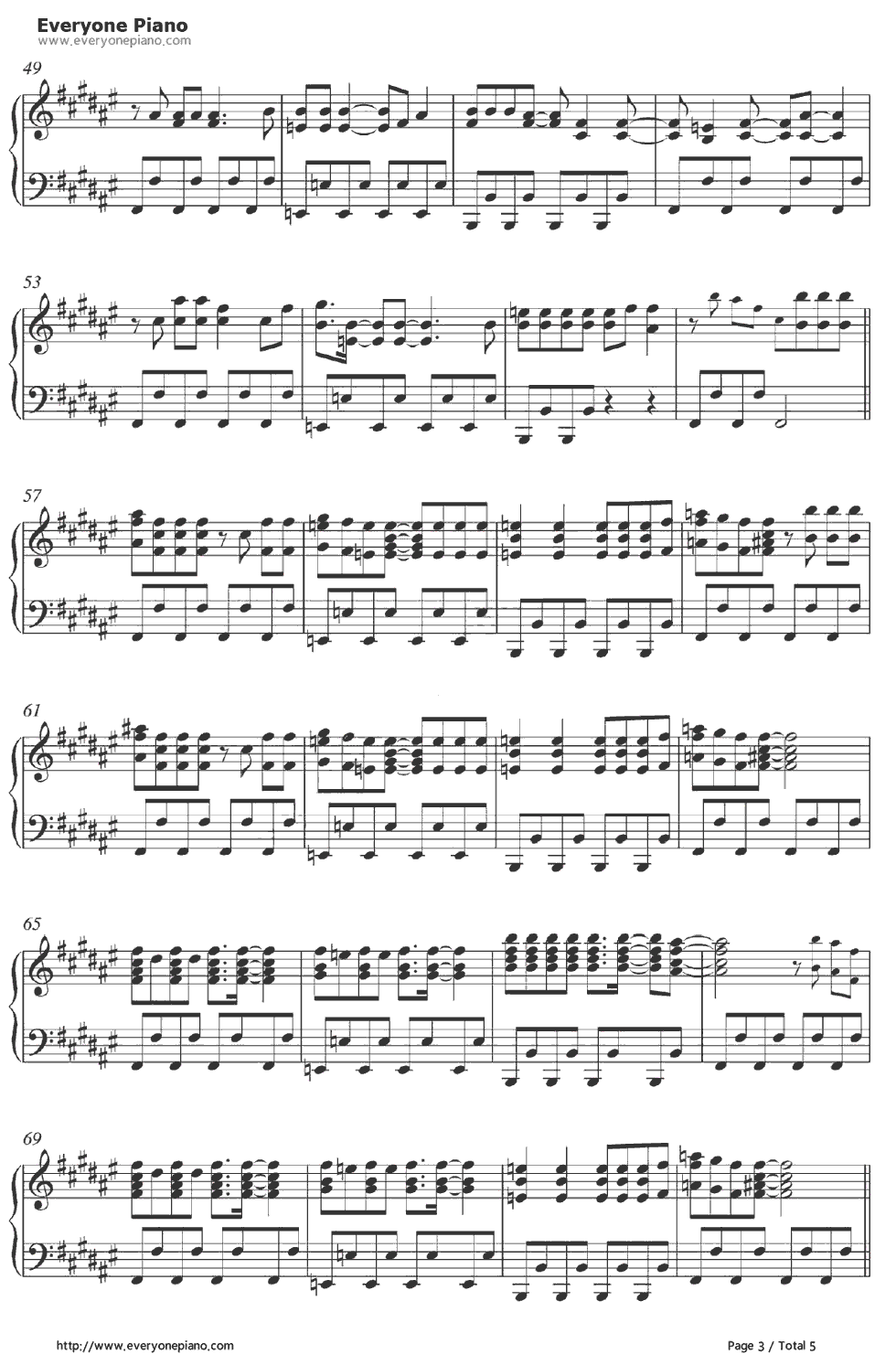 Born This Way钢琴谱-Lady GaGa3
