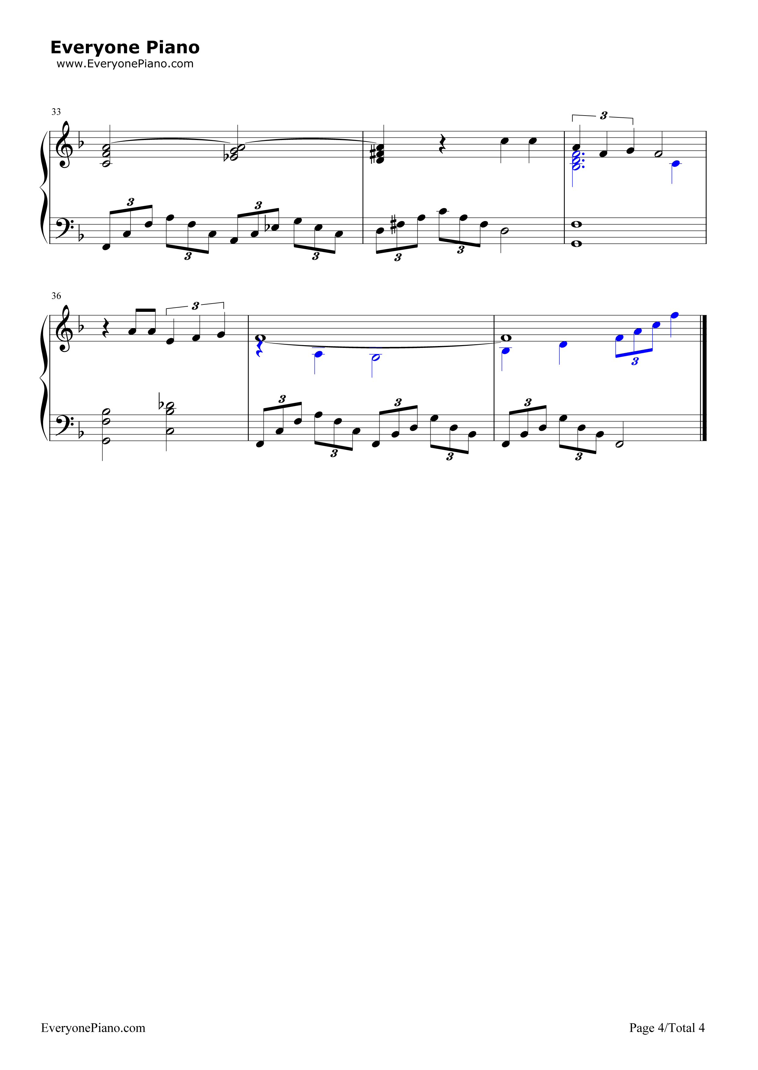 What a Wonderful World钢琴谱-Louis Armstrong4