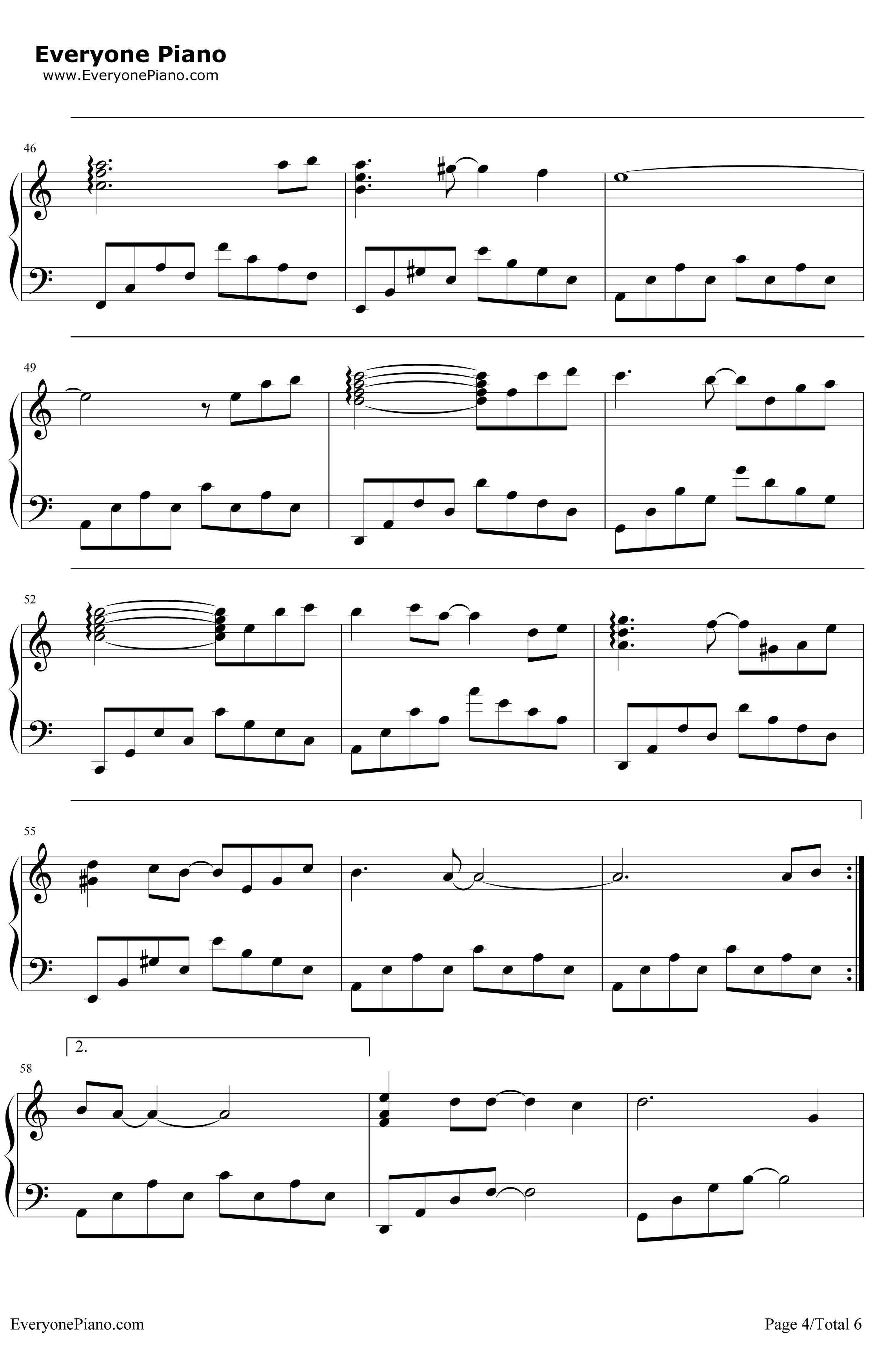 从开始到现在钢琴谱-张信哲-冬季恋歌中文版主题曲4