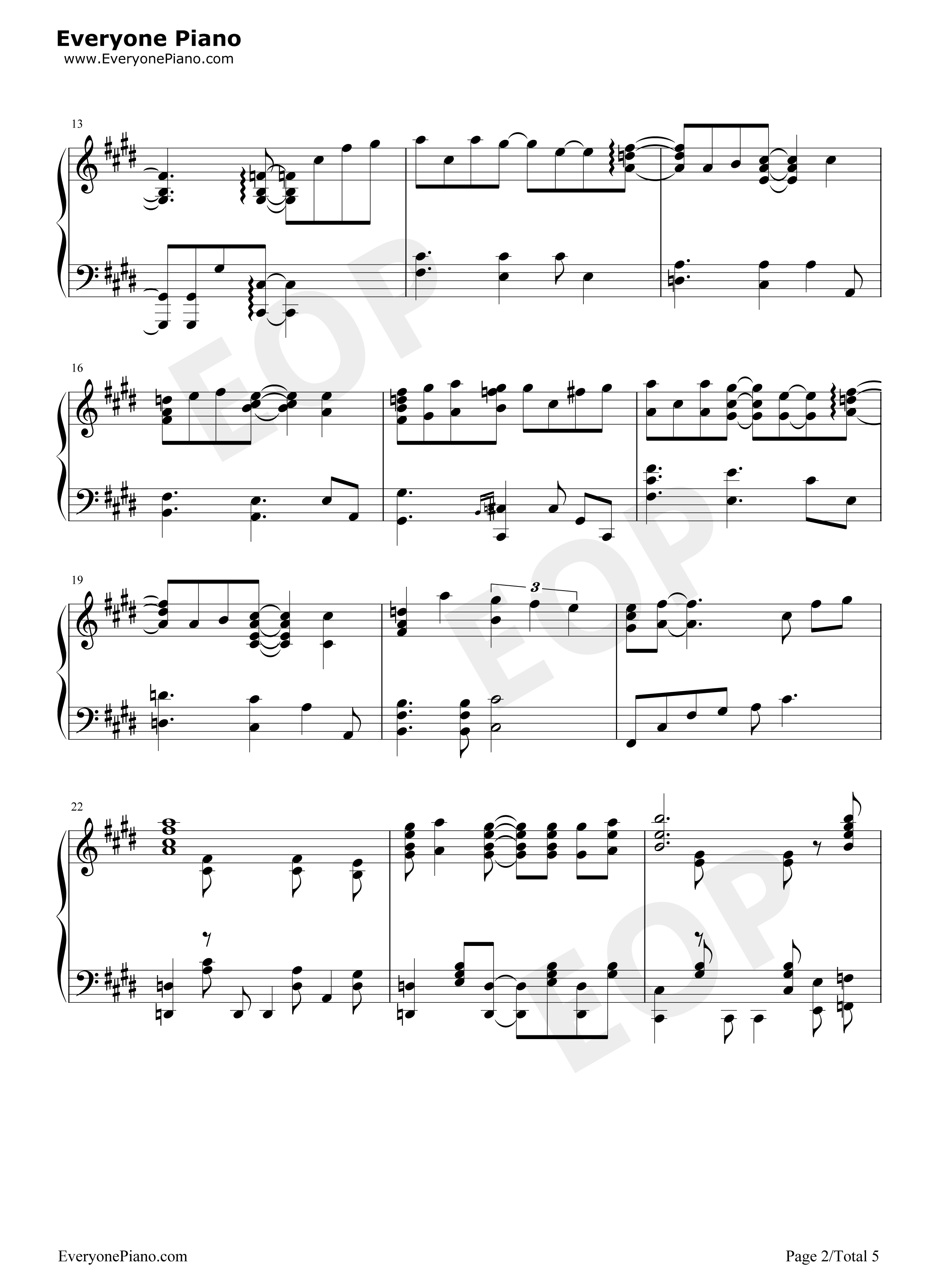 《火影忍者疾风传》主题曲 钢琴谱-水野良树2