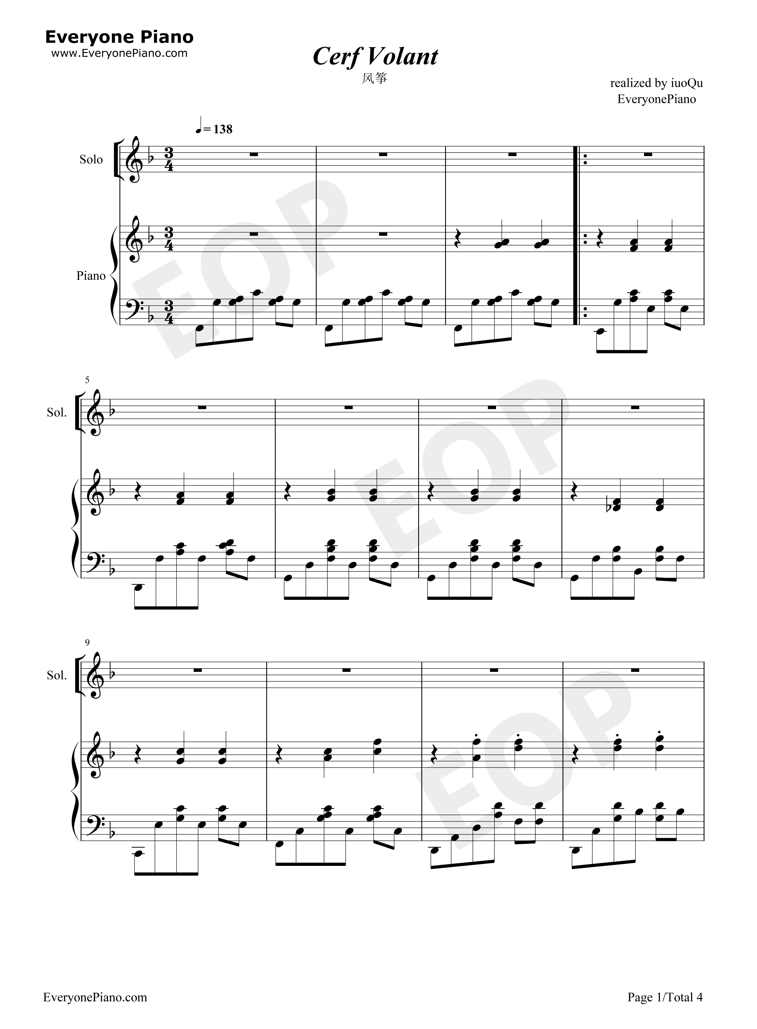 Cerf钢琴谱-Bruno Coulais1