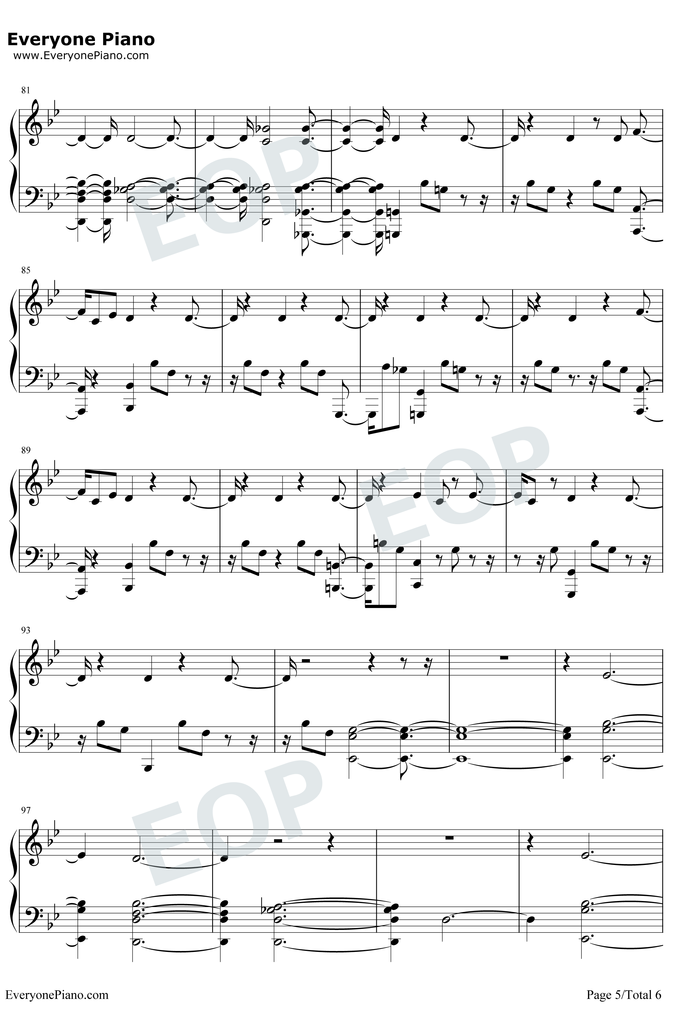 The Thrill of It All钢琴谱-Sam Smith5