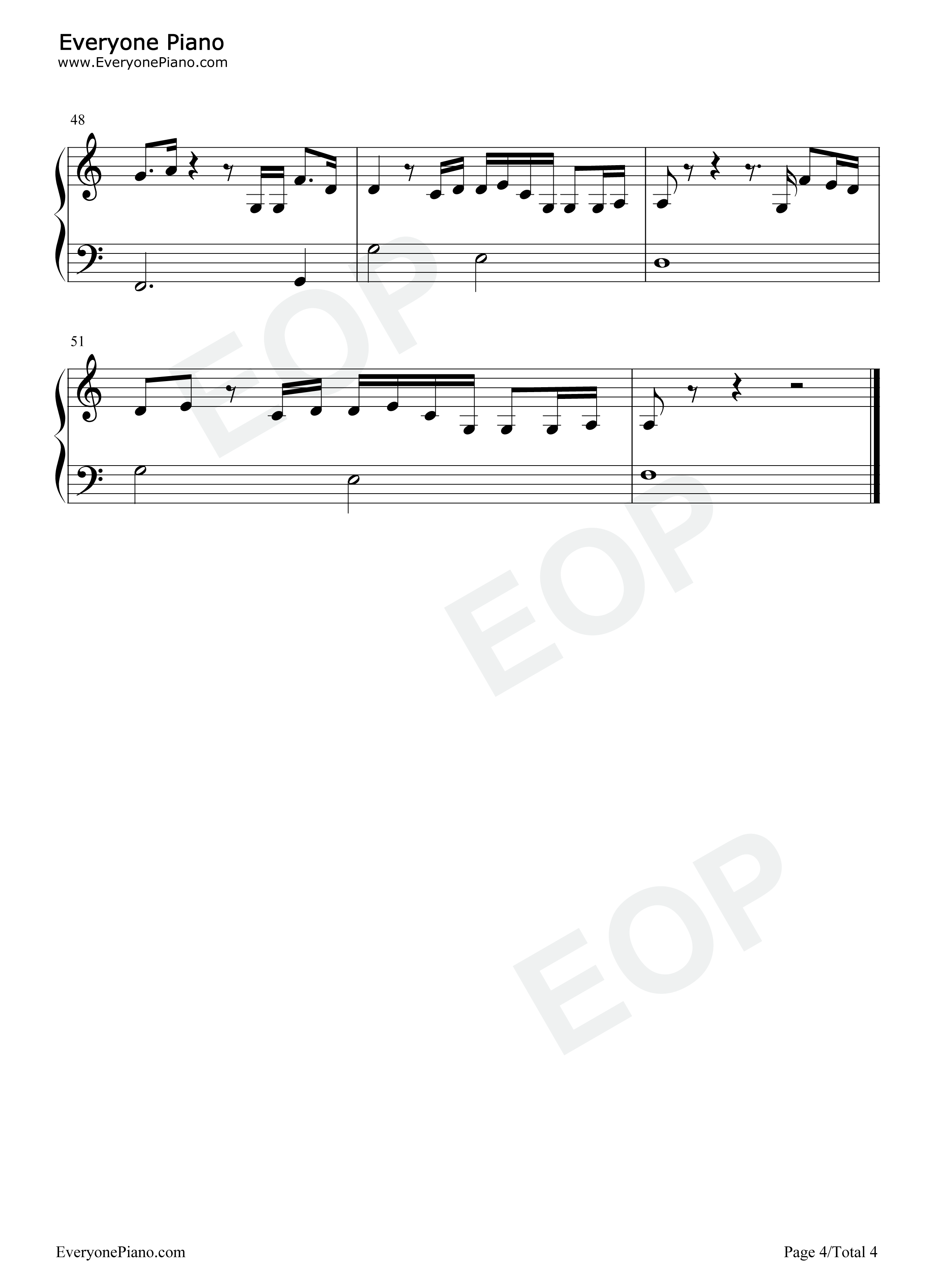Fake A Smile钢琴谱-Alan Walker Salem Ilese4