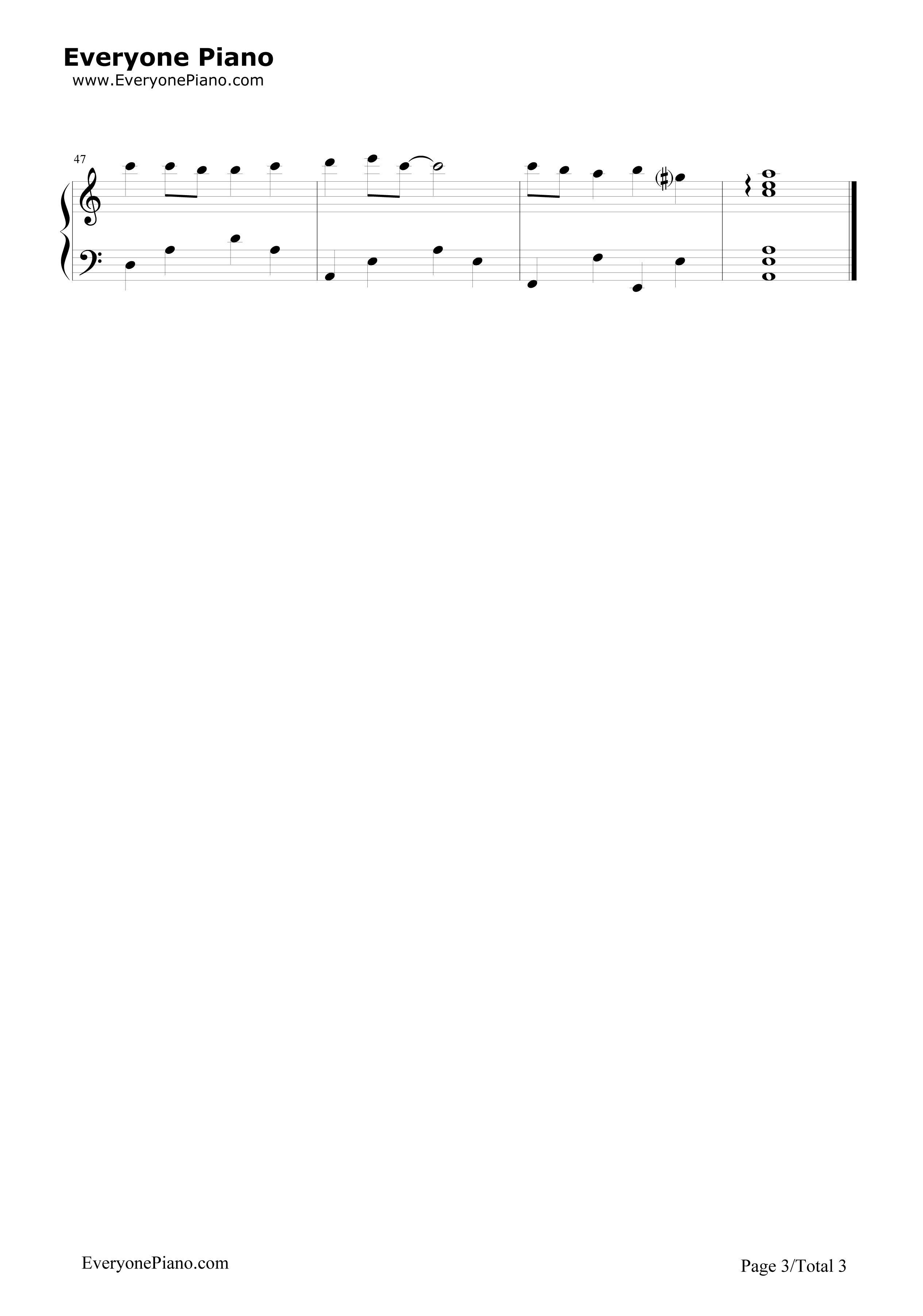 天空之城完美简单版钢琴谱-久石让  Joe Hisaishi 宫崎骏3