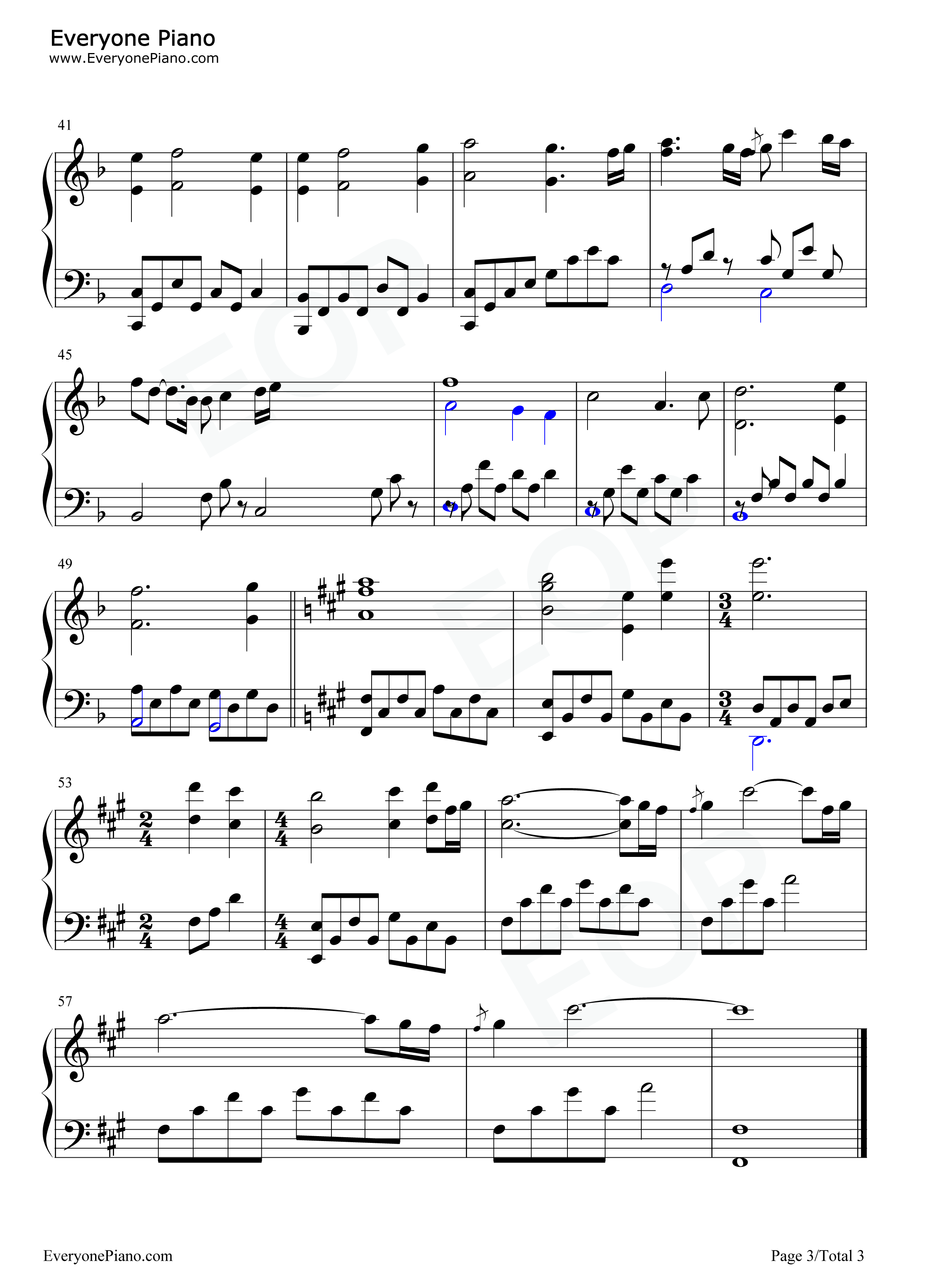 Rose钢琴谱-James Horner3