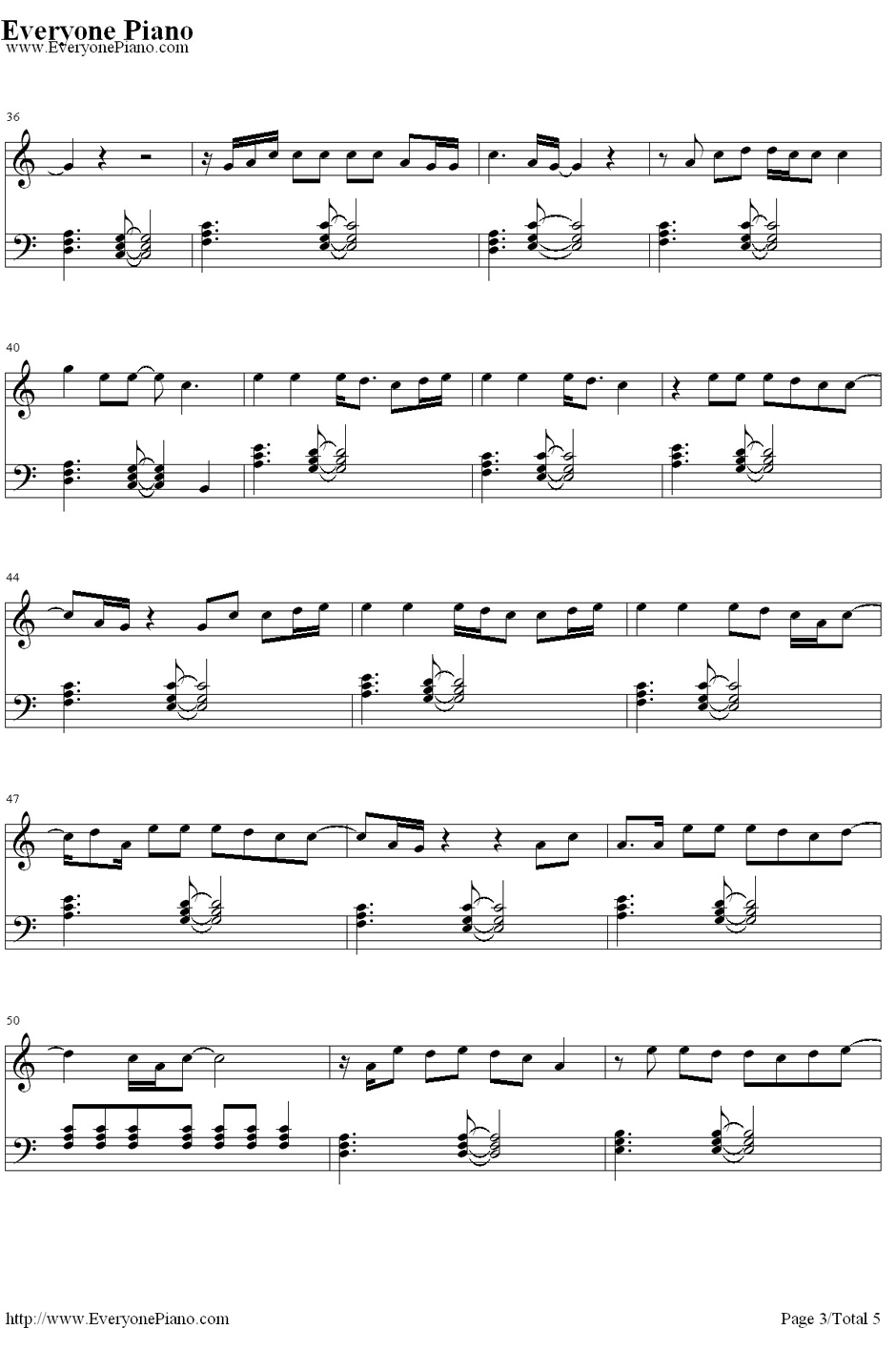 Wanted钢琴谱-HunterHayes3