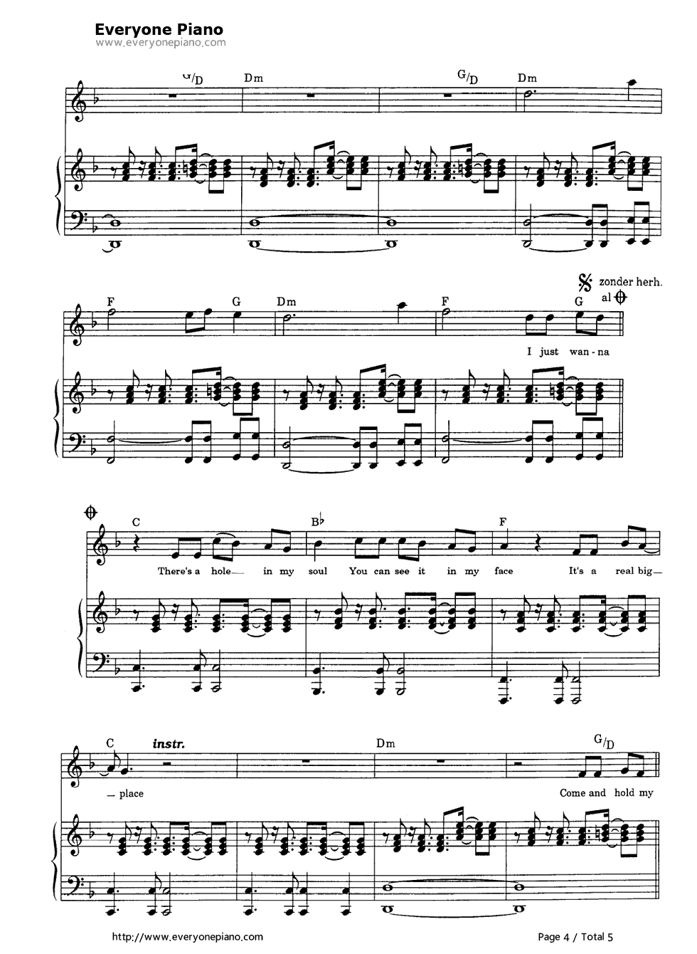 Feel钢琴谱-Robbie Williams4