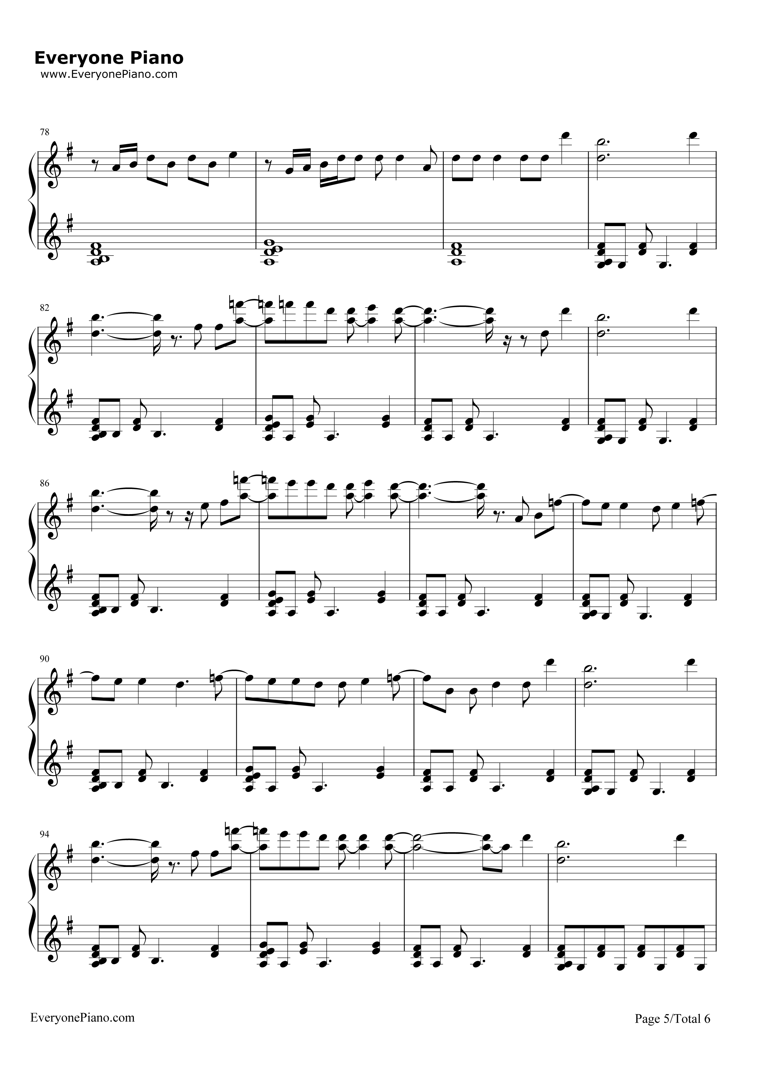 Sugar钢琴谱-Maroon 55