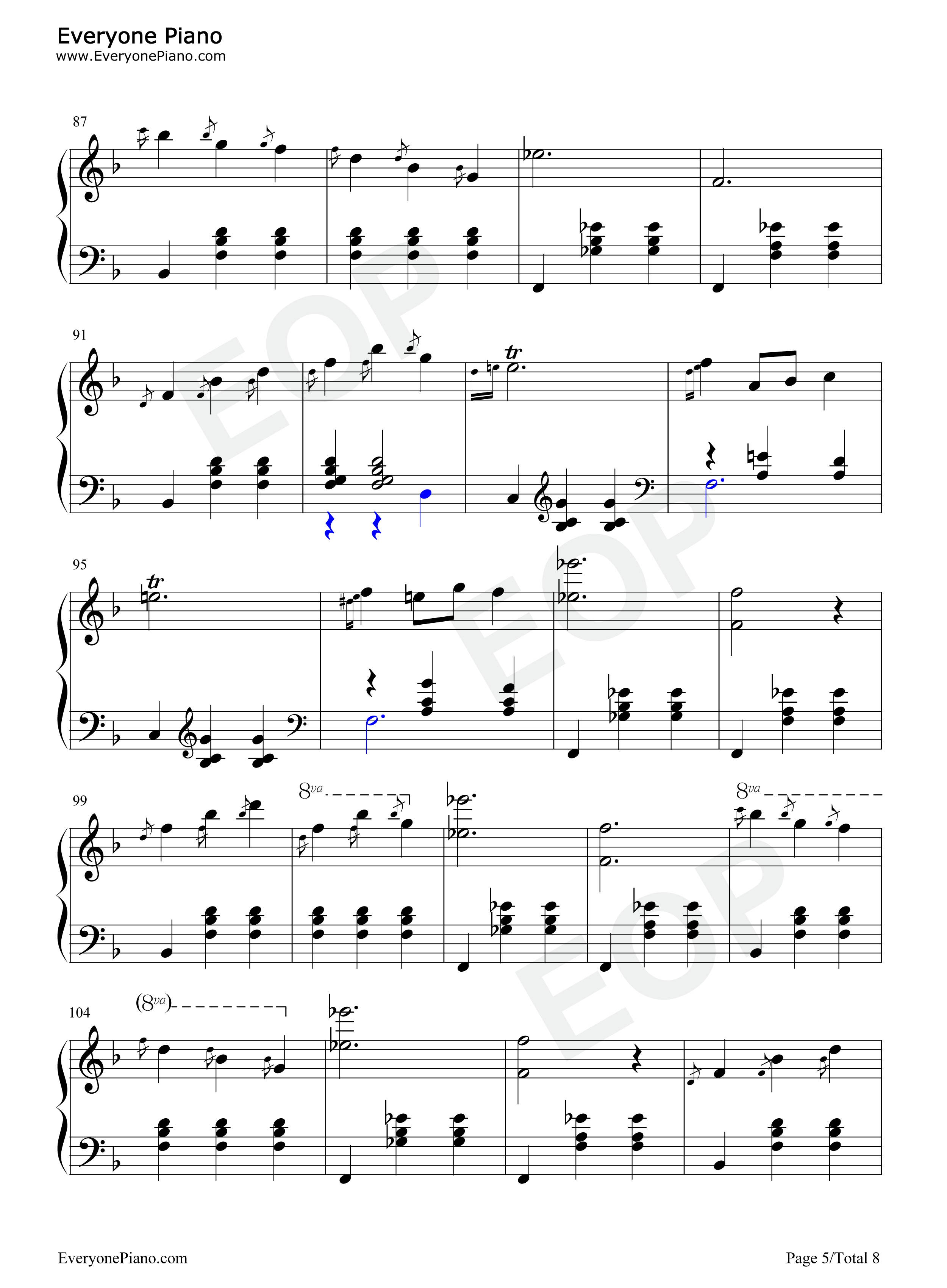 辉煌的大圆舞曲钢琴谱-肖邦5
