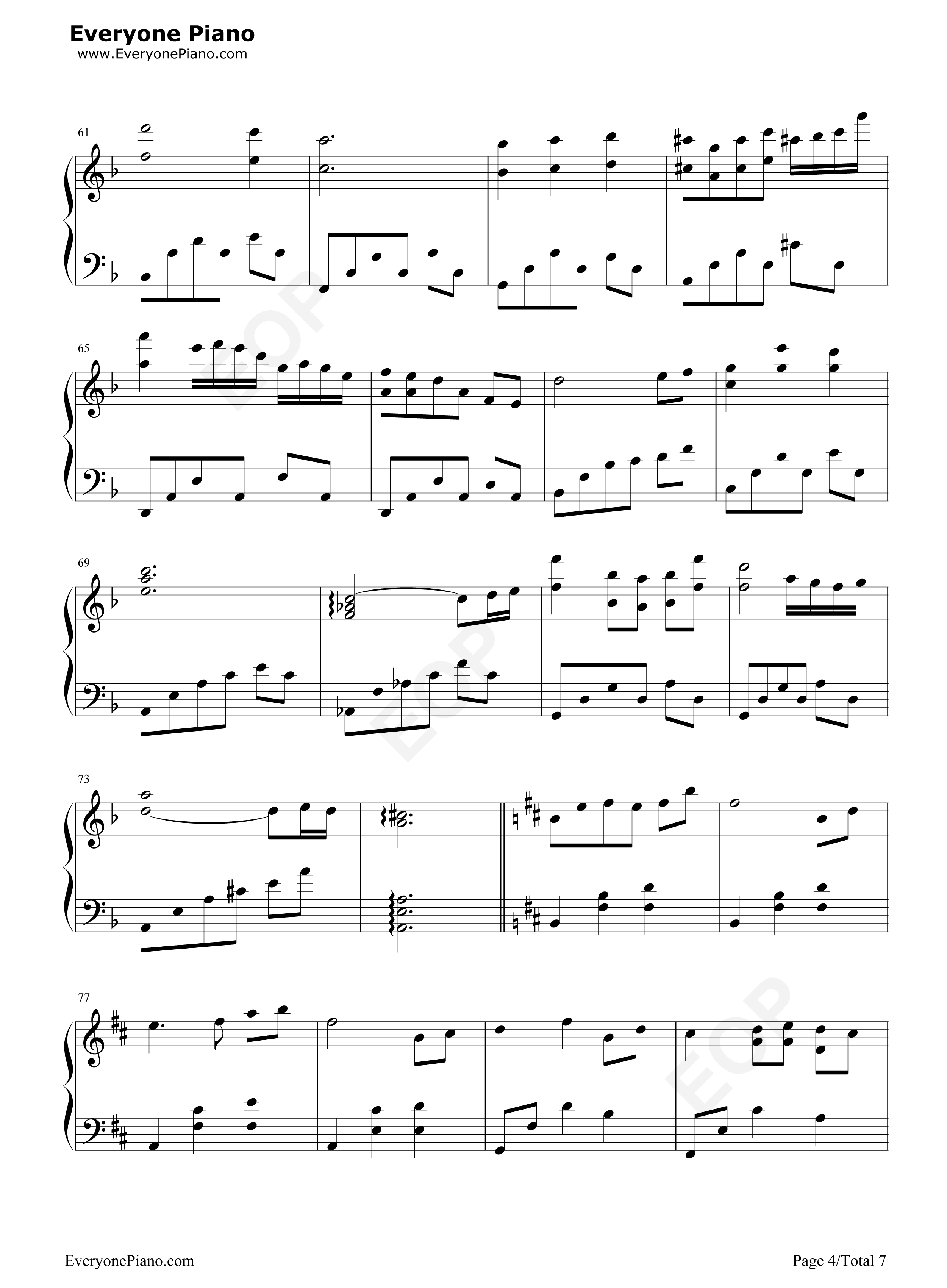 今夏钢琴谱-谭松韵4