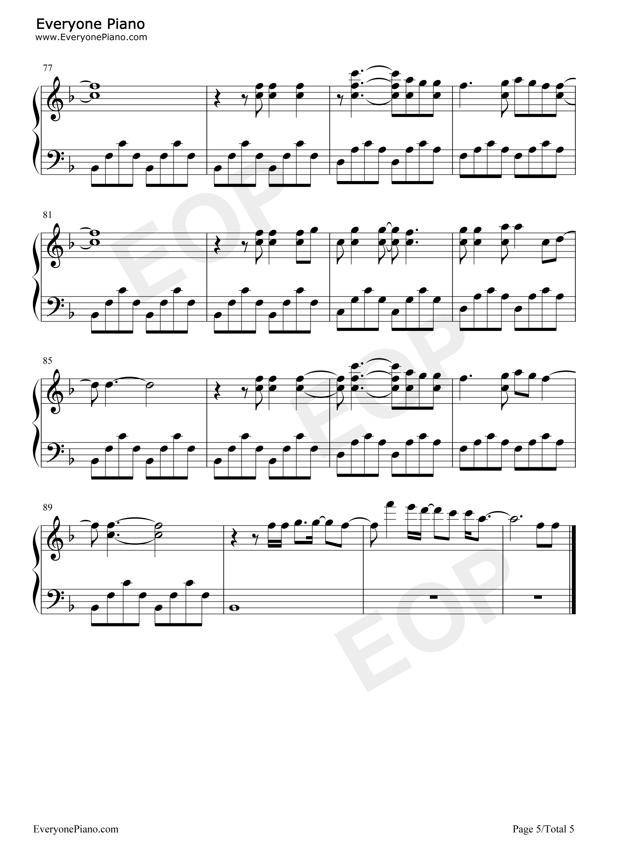 Beating Heart钢琴谱-Ellie Goulding5