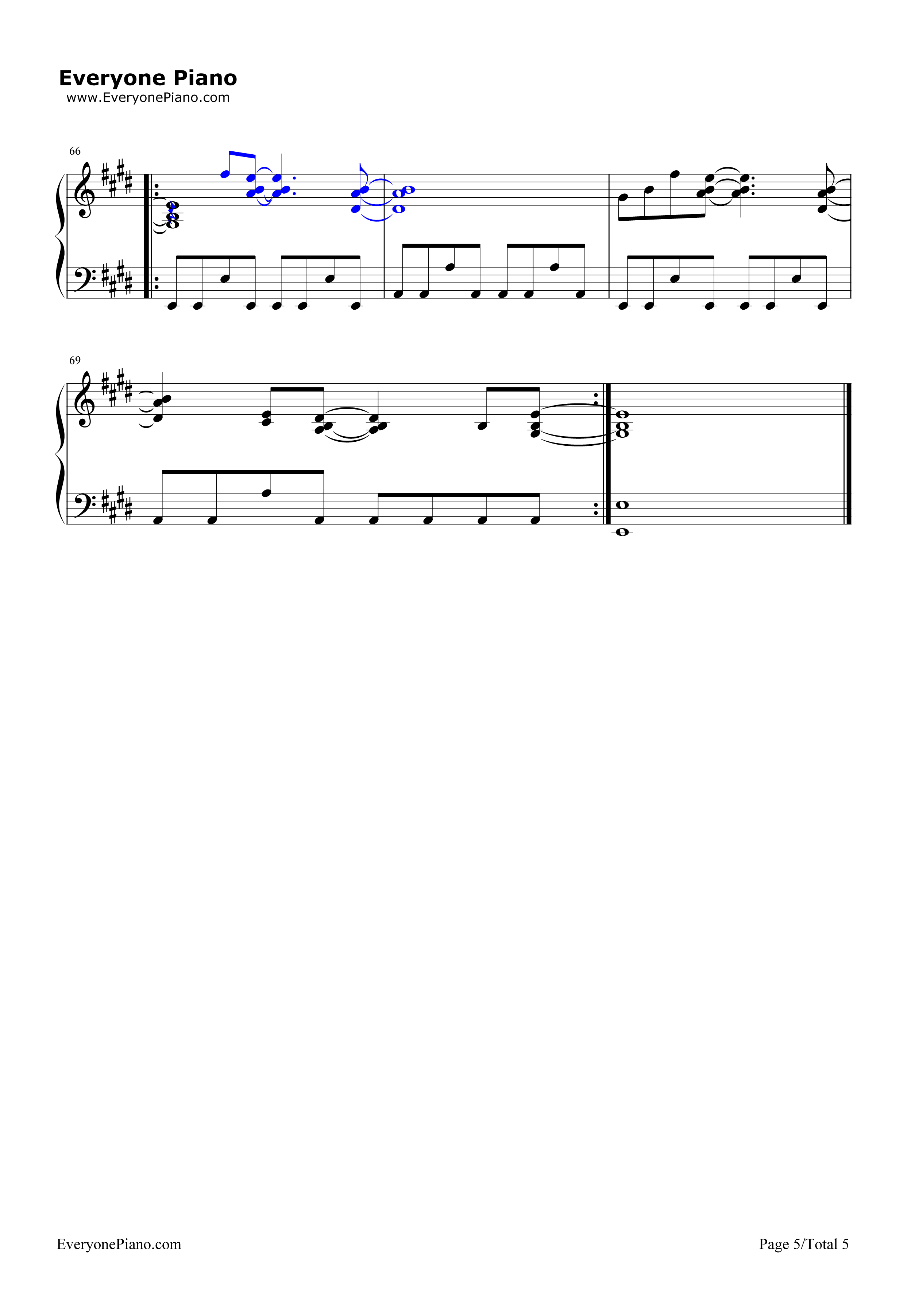 Falling Over Me钢琴谱-Demi Lovato5