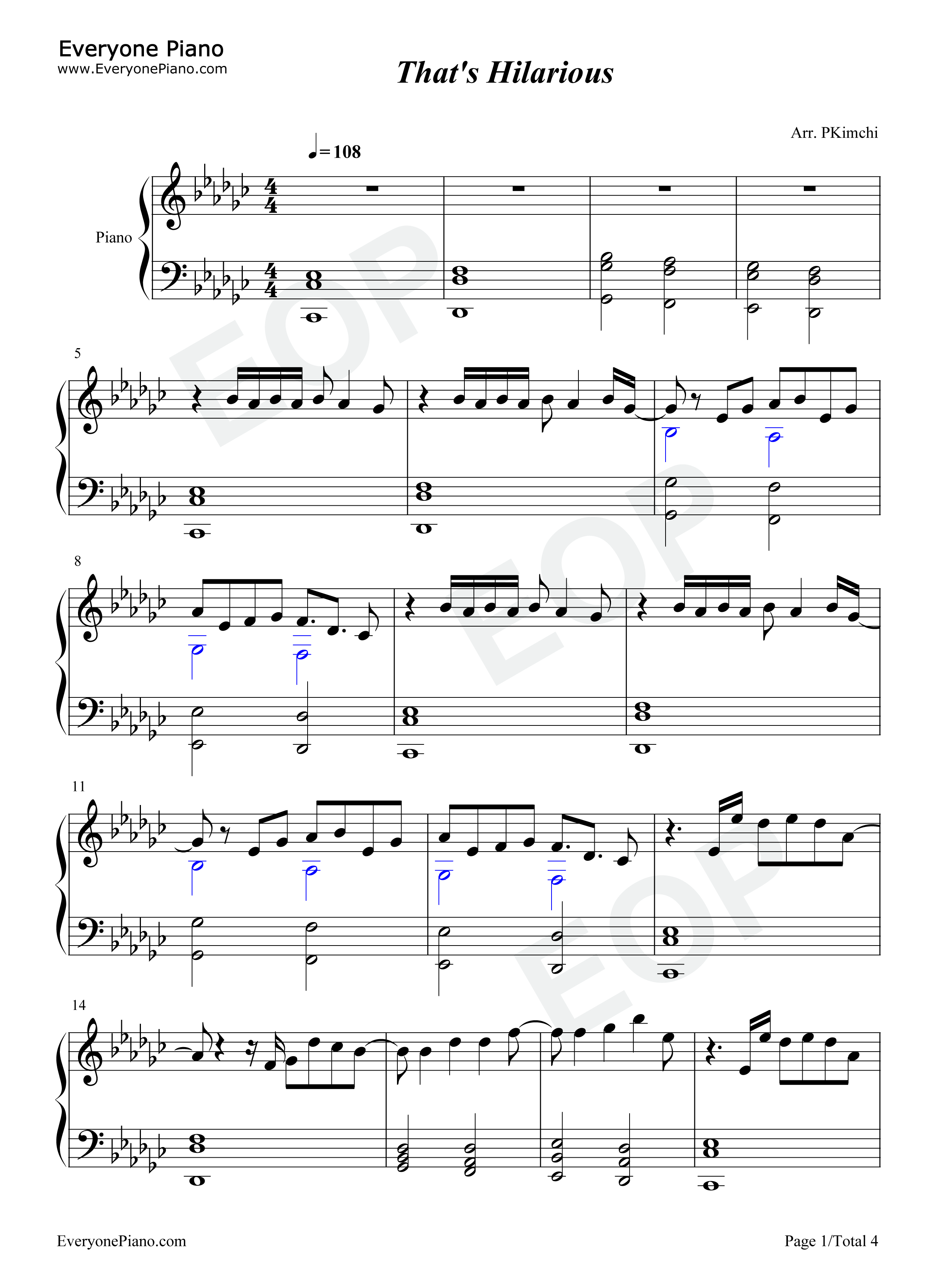Thats Hilarious钢琴谱-Charlie Puth1