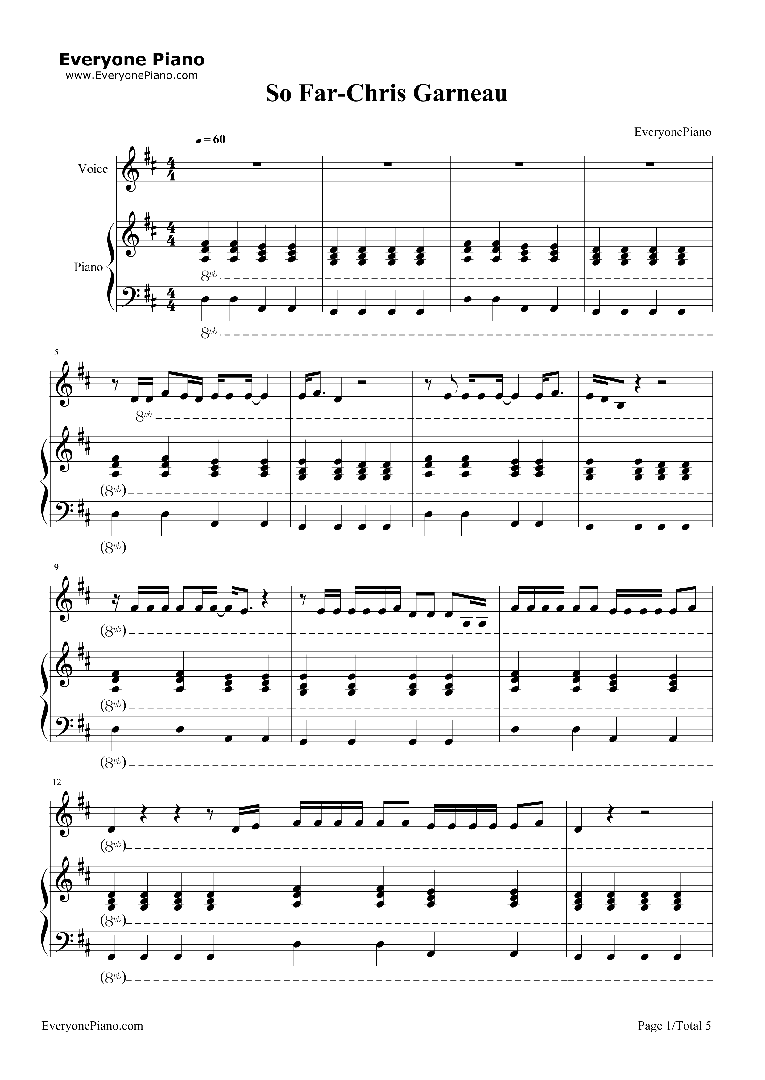 So Far钢琴谱-Chris Garneau1