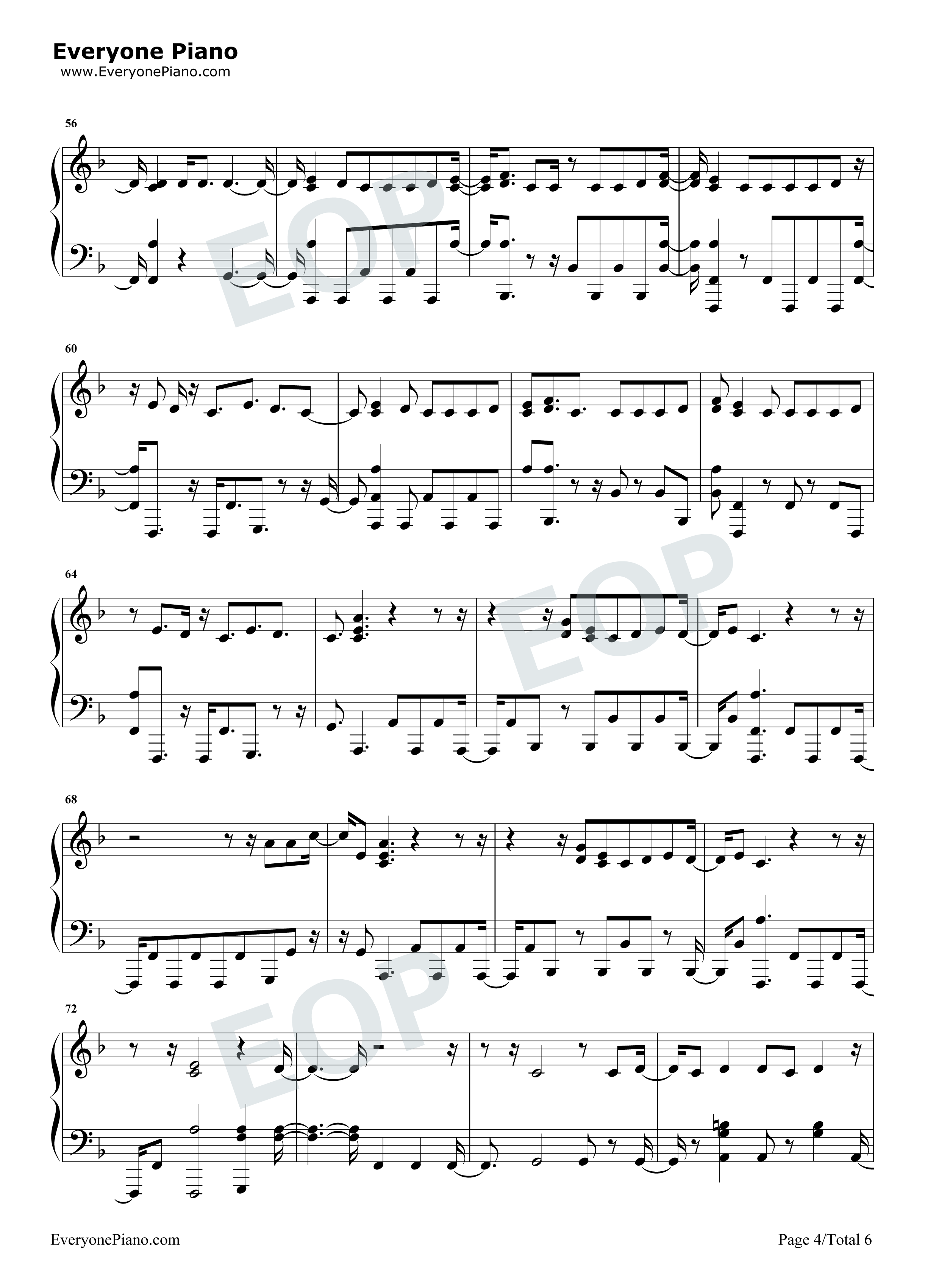 One Kiss钢琴谱-Calvin Harris Dua Lipa4
