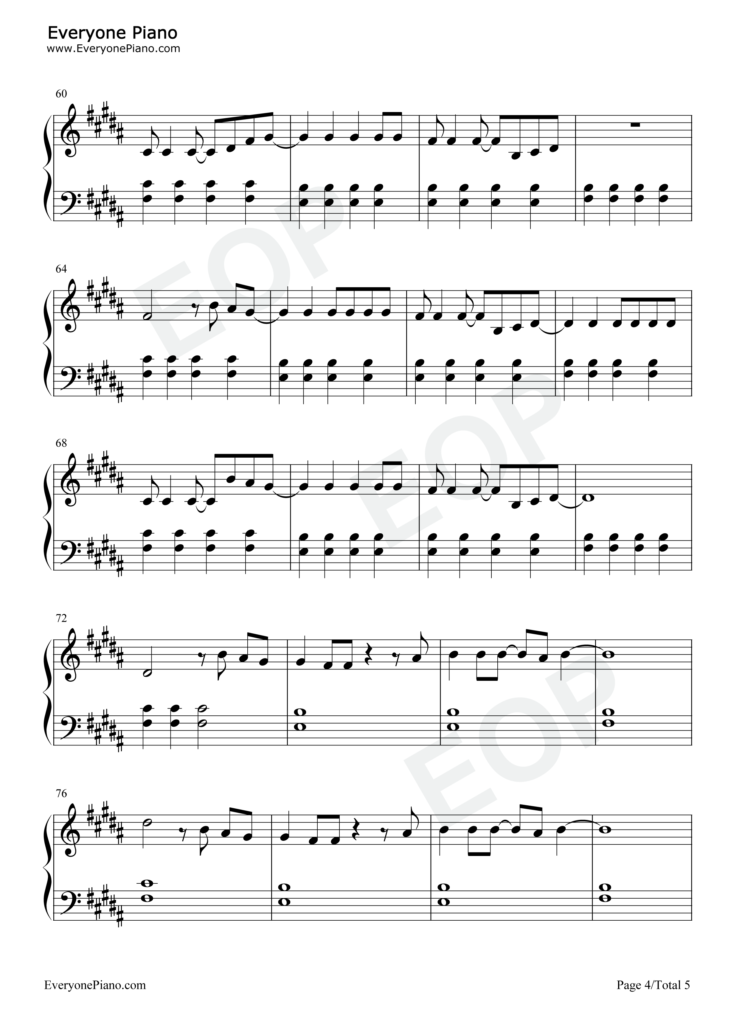 Afterglow钢琴谱-Ed Sheeran4