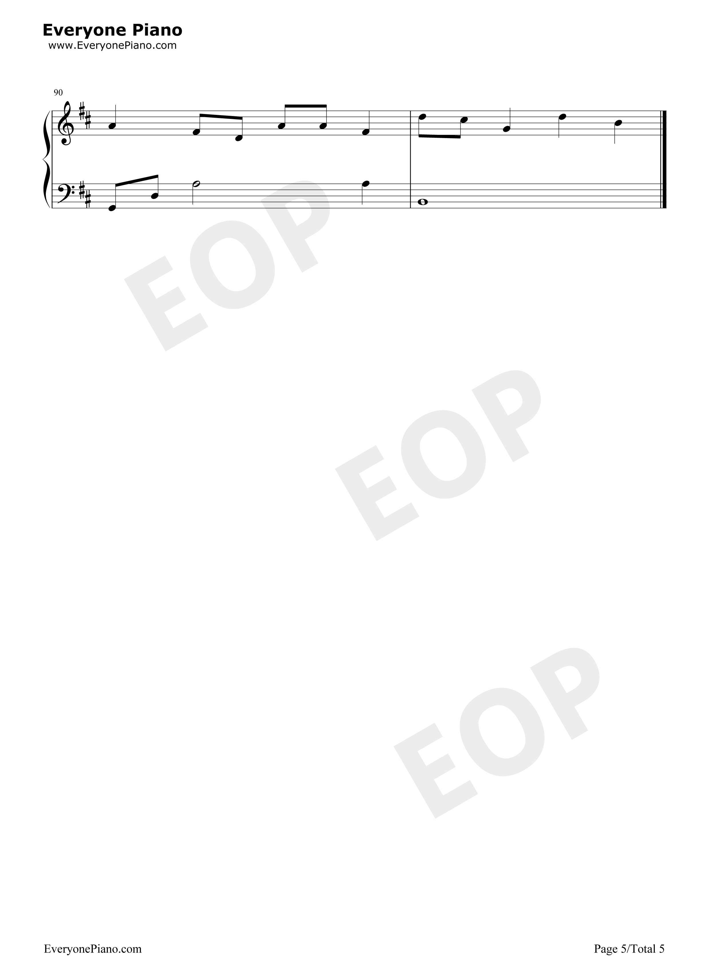 Calma钢琴谱-Pedro Capo5