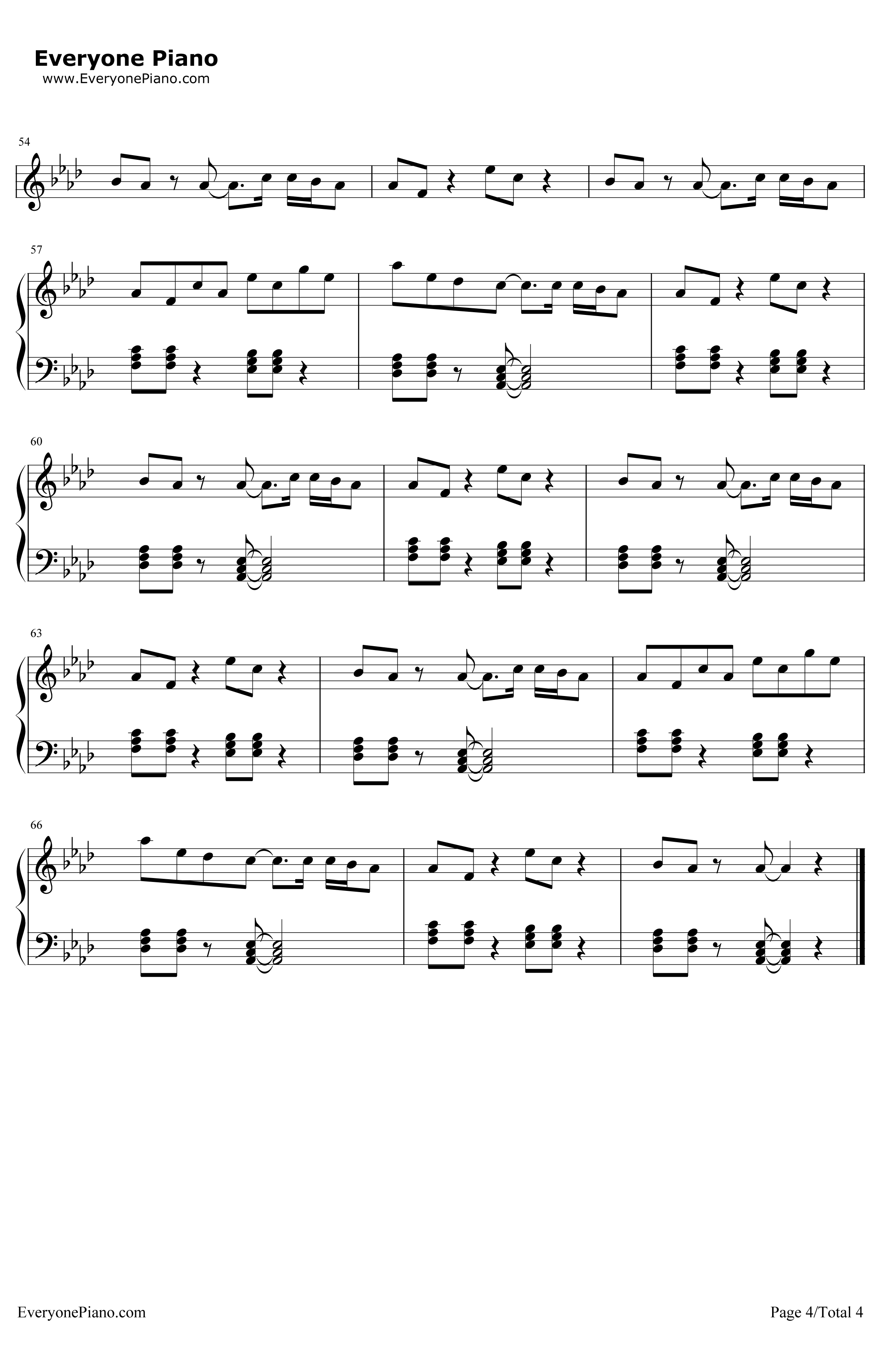 Rock Me钢琴谱-OneDirection4