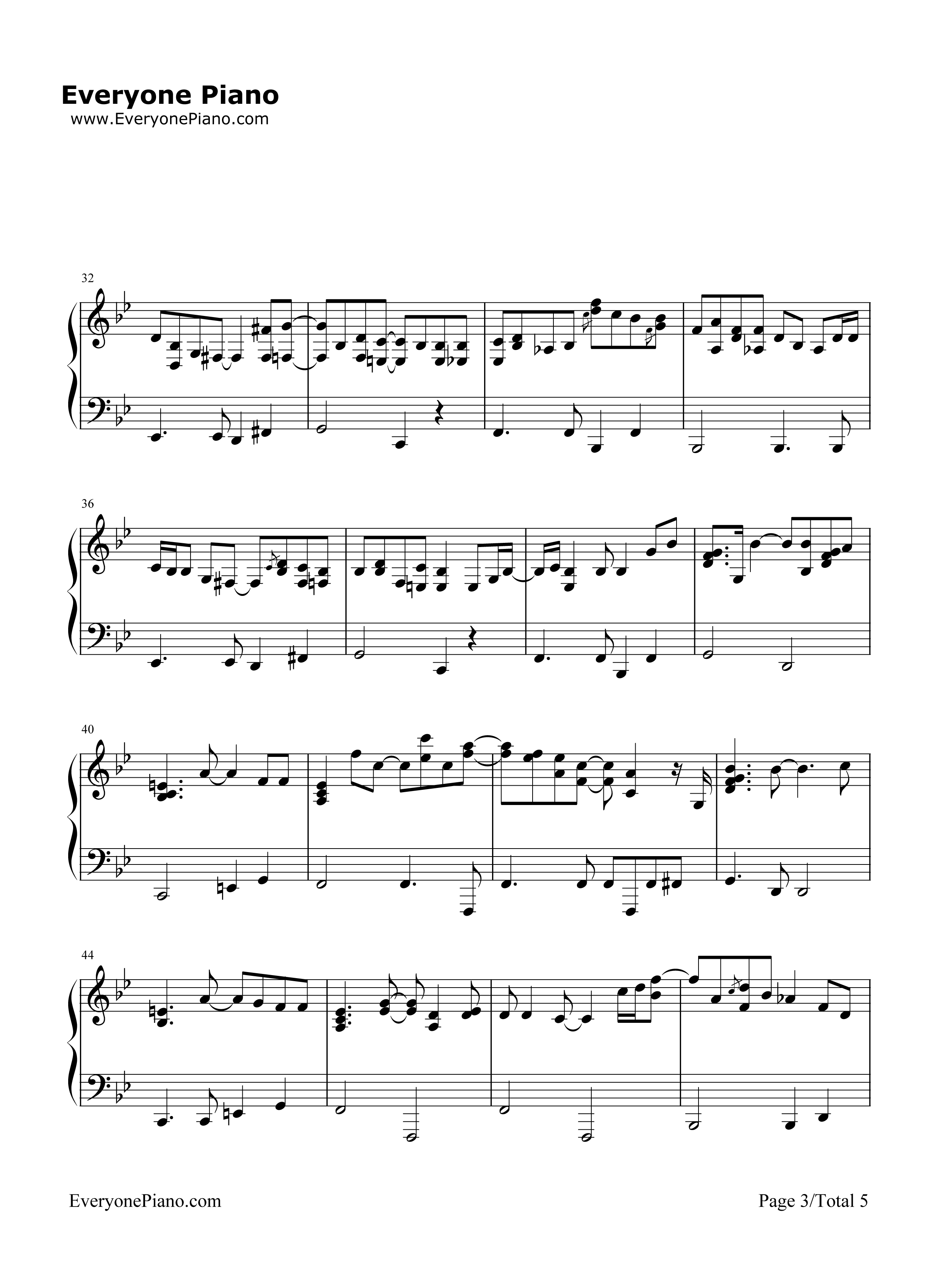 Don't Know Why钢琴谱-Norah Jones　 诺拉·琼斯3