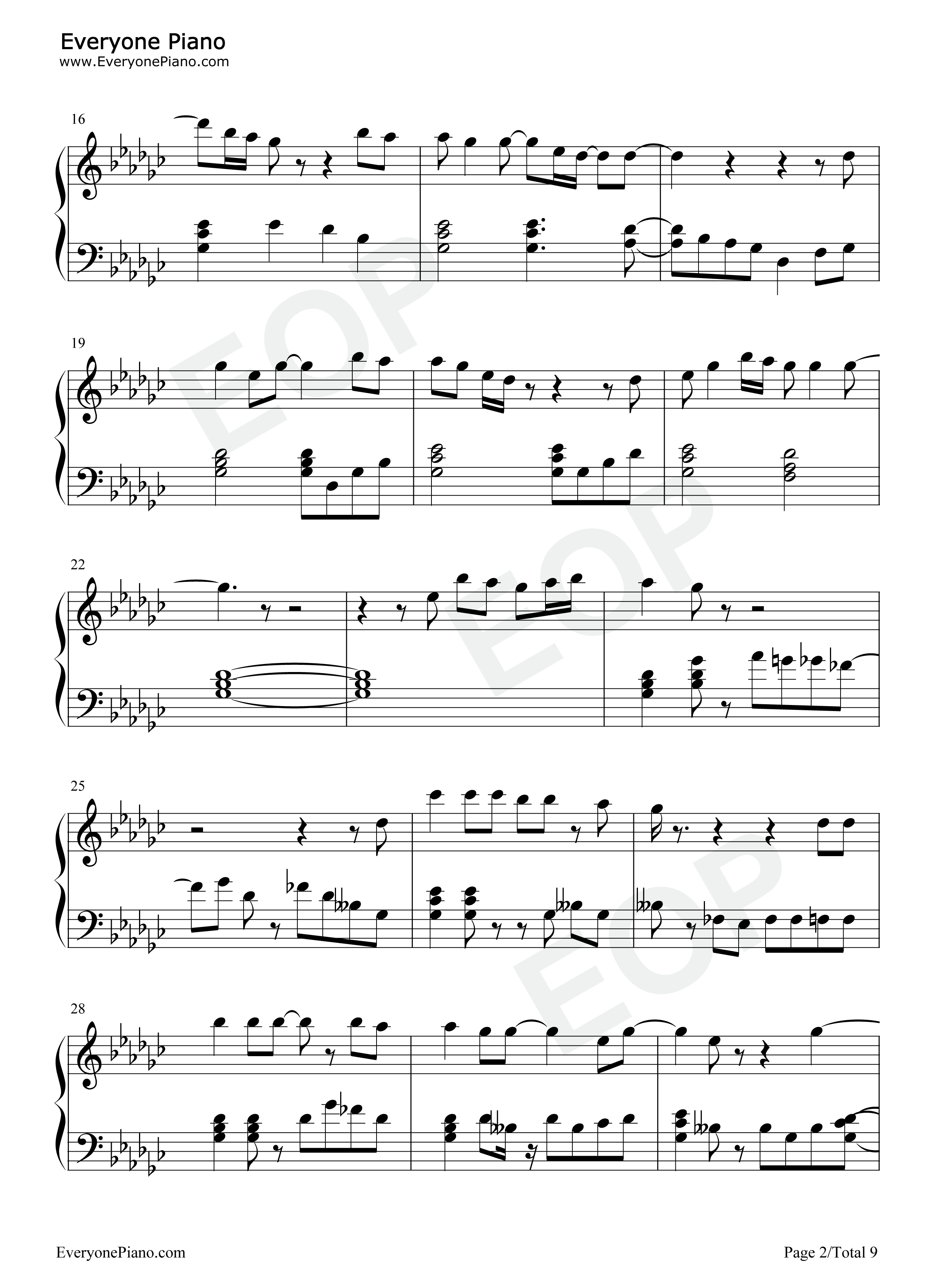 Cold One钢琴谱-Eric Church2