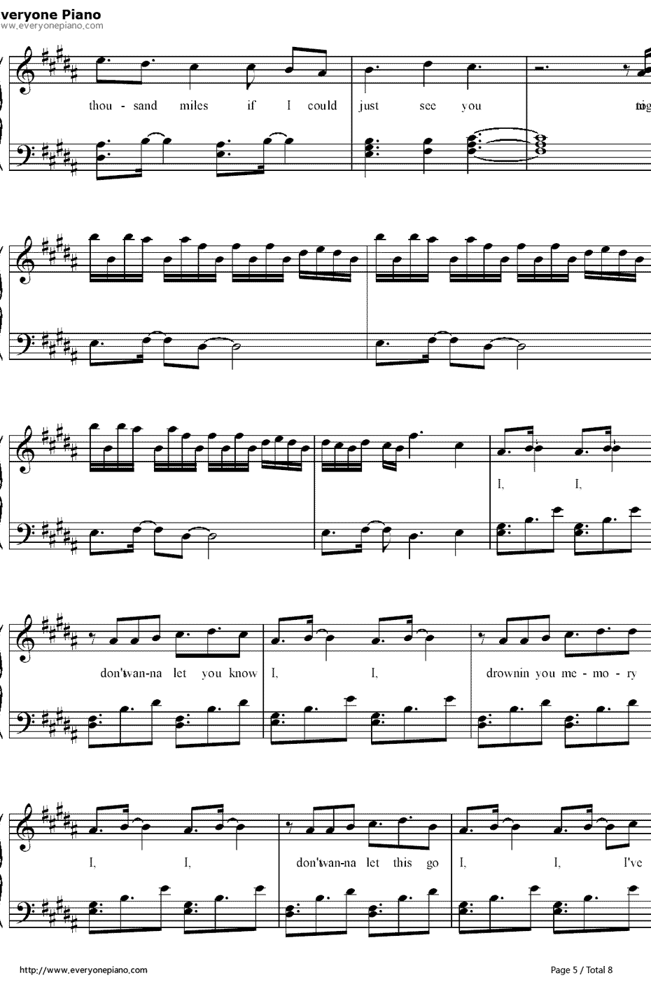 AThousandMiles钢琴谱-VanessaCarlton5