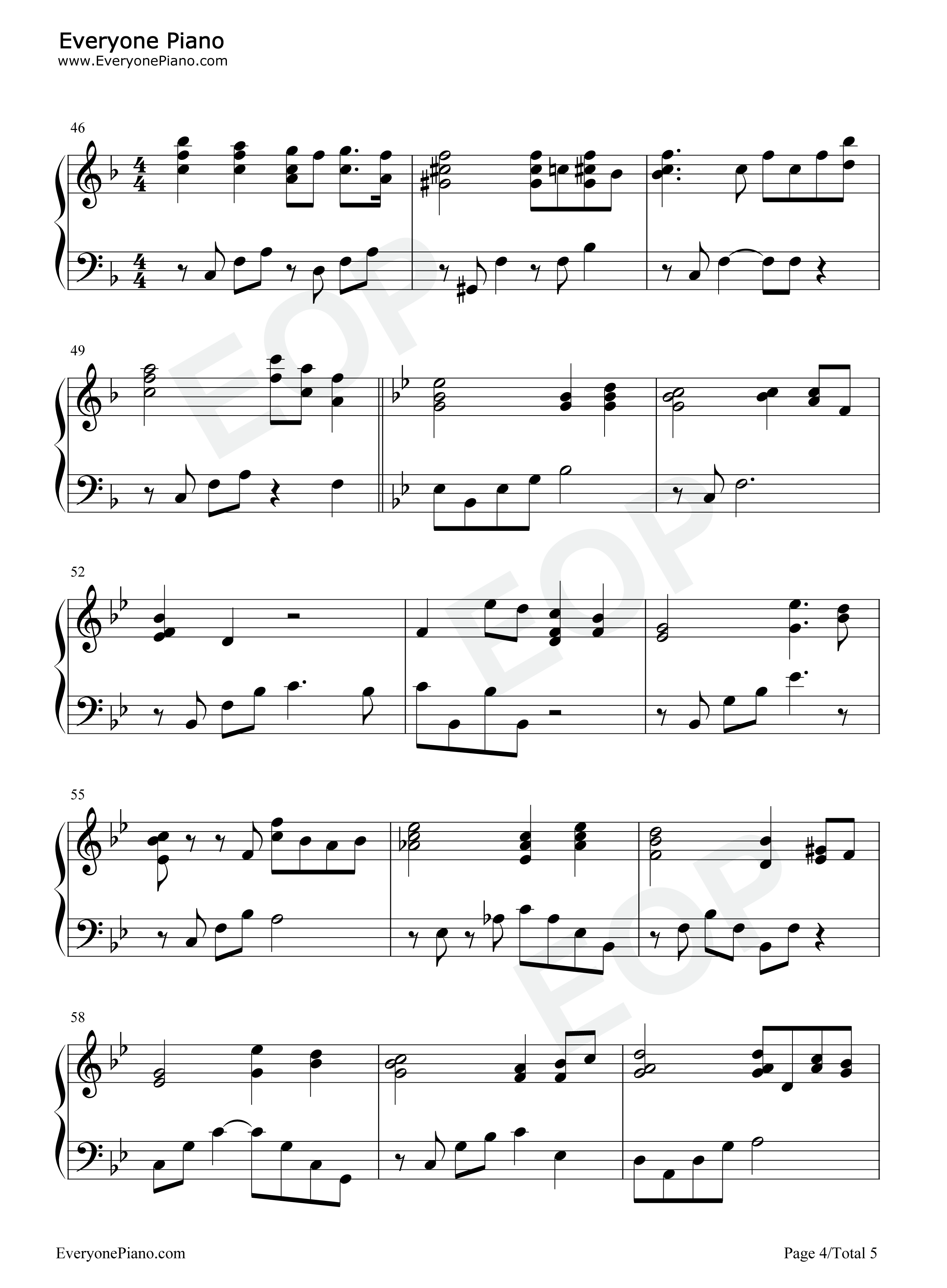 The Prayer钢琴谱-Celine Dion  Andrea Bocelli4