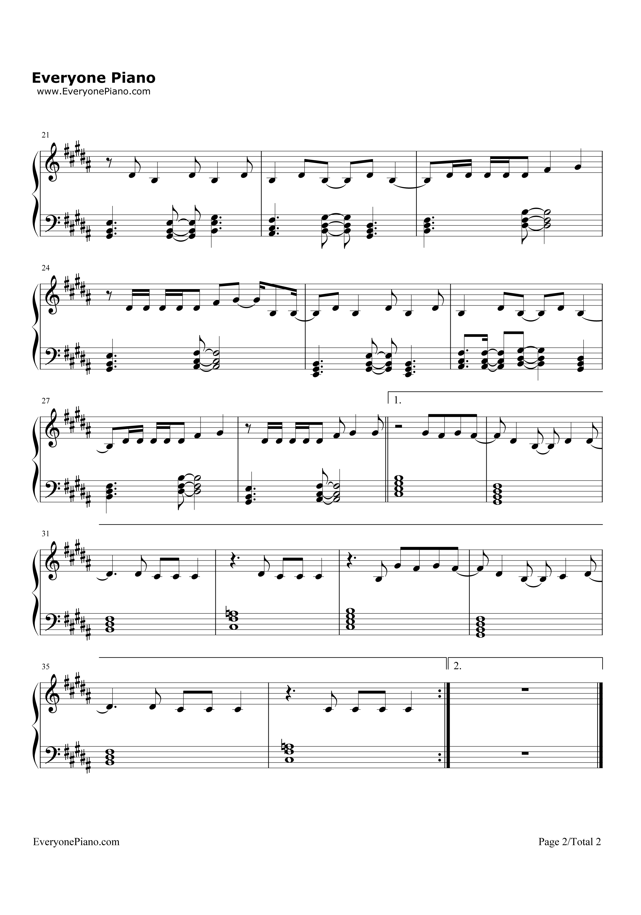 Keeping Your Head Up钢琴谱-Birdy2