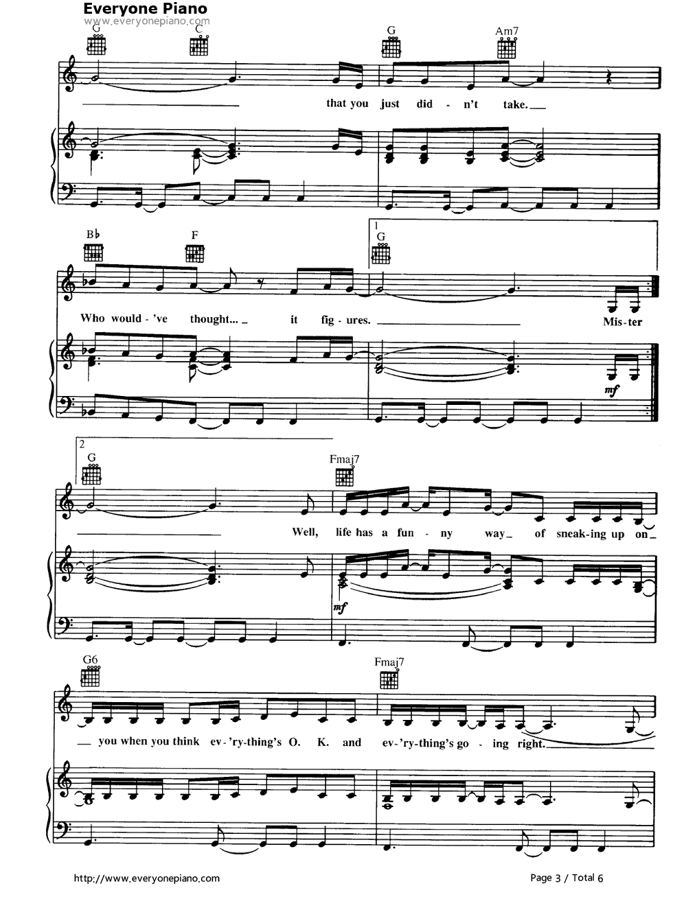 Ironic钢琴谱-Alanis Morissette3