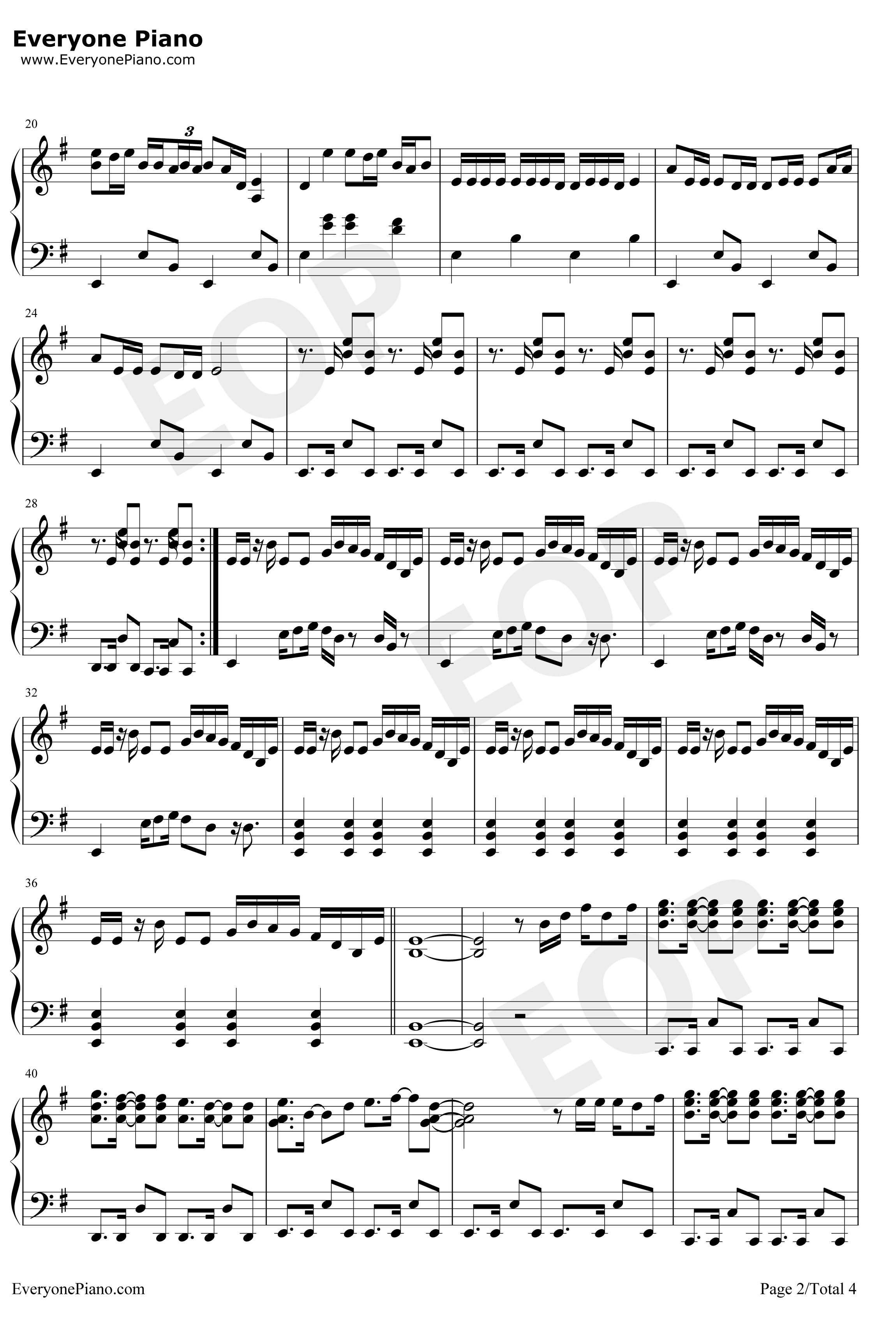 Perfect Time钢琴谱-泽野弘之-断剑神曲2
