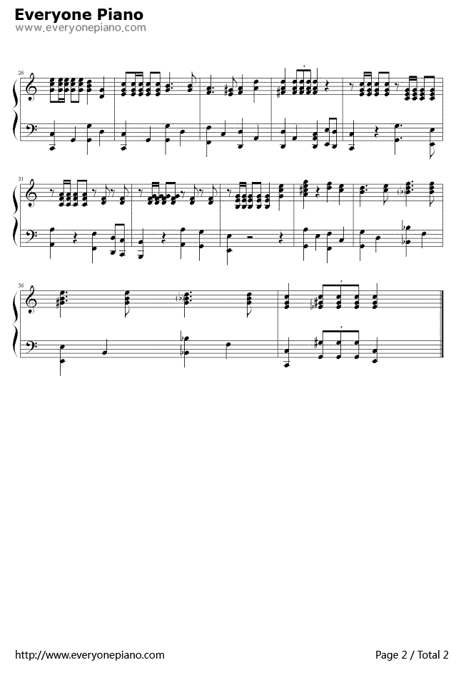 国际歌钢琴谱-欧仁·鲍狄埃（Eugène Edine Pottier）2