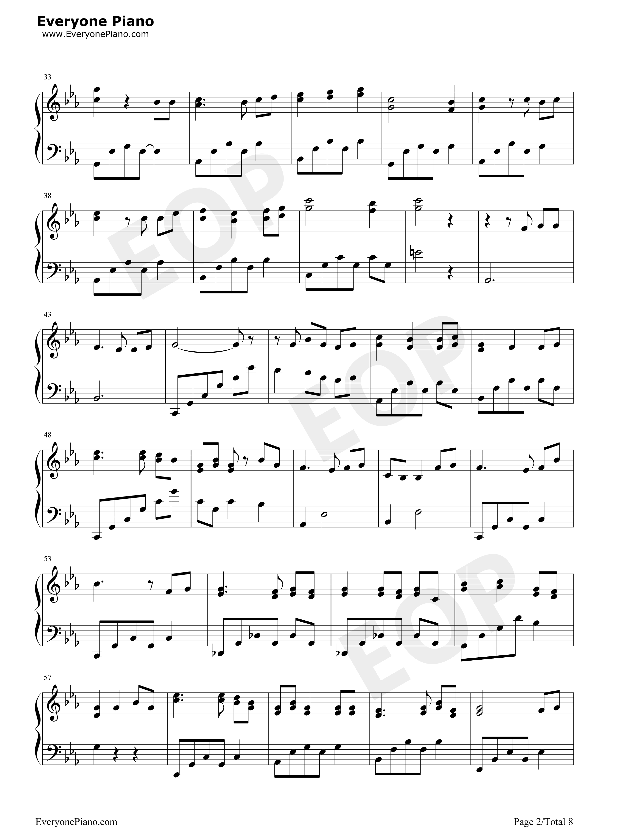 四季折の羽钢琴谱-鏡音リン  鏡音レン2