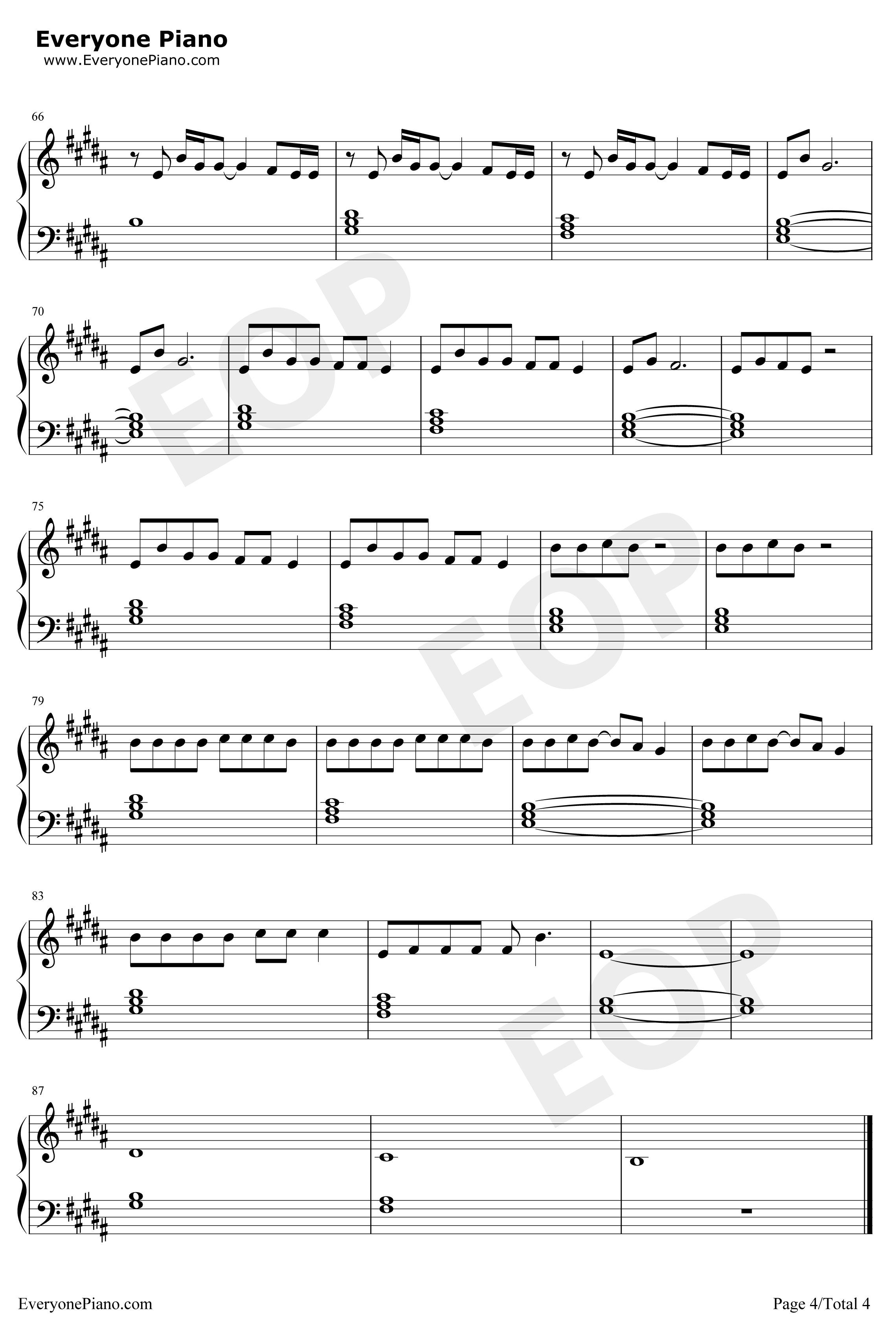Middle of the Night钢琴谱-AmyShark4