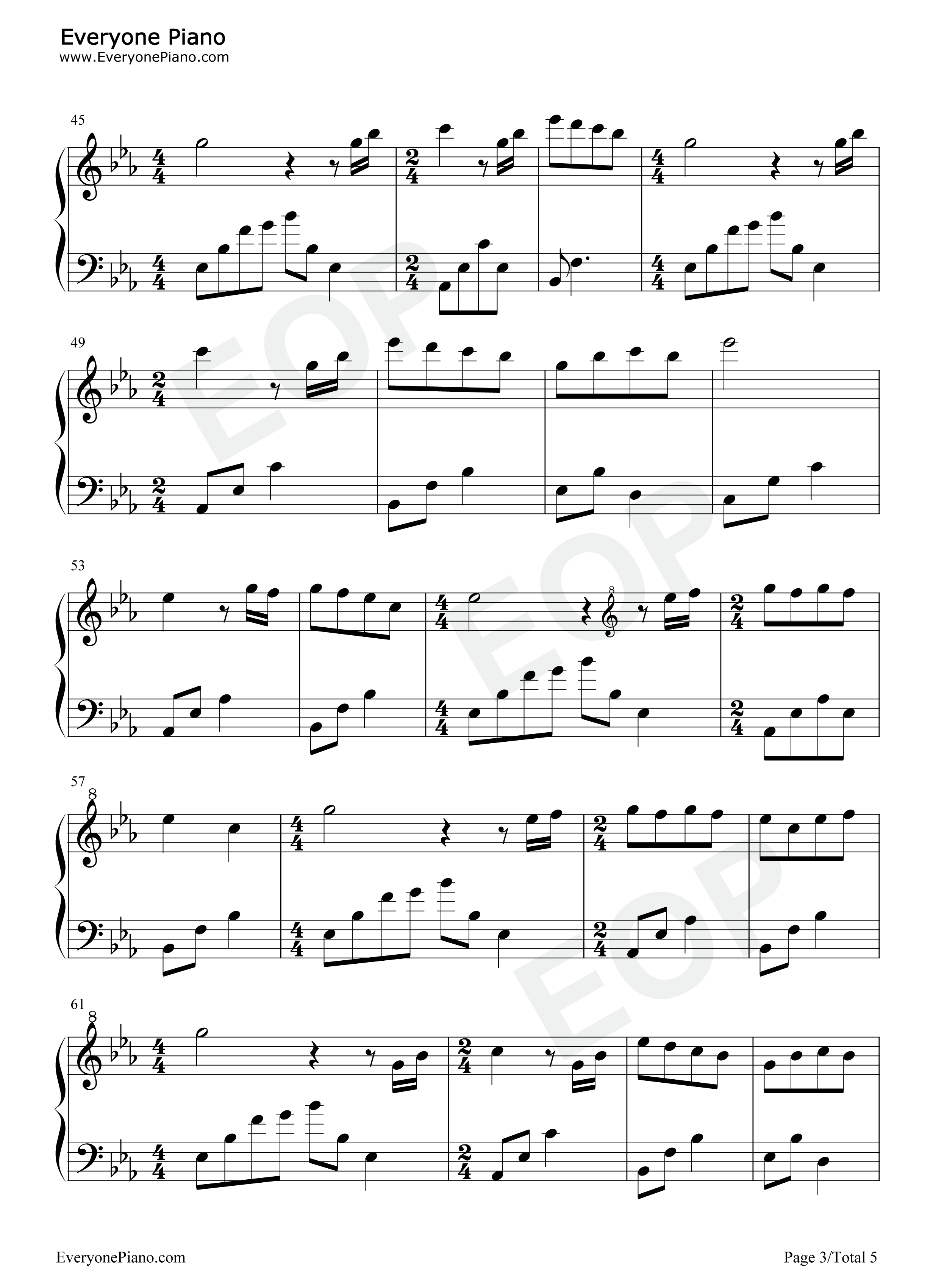 夜的钢琴曲 15钢琴谱-石进3
