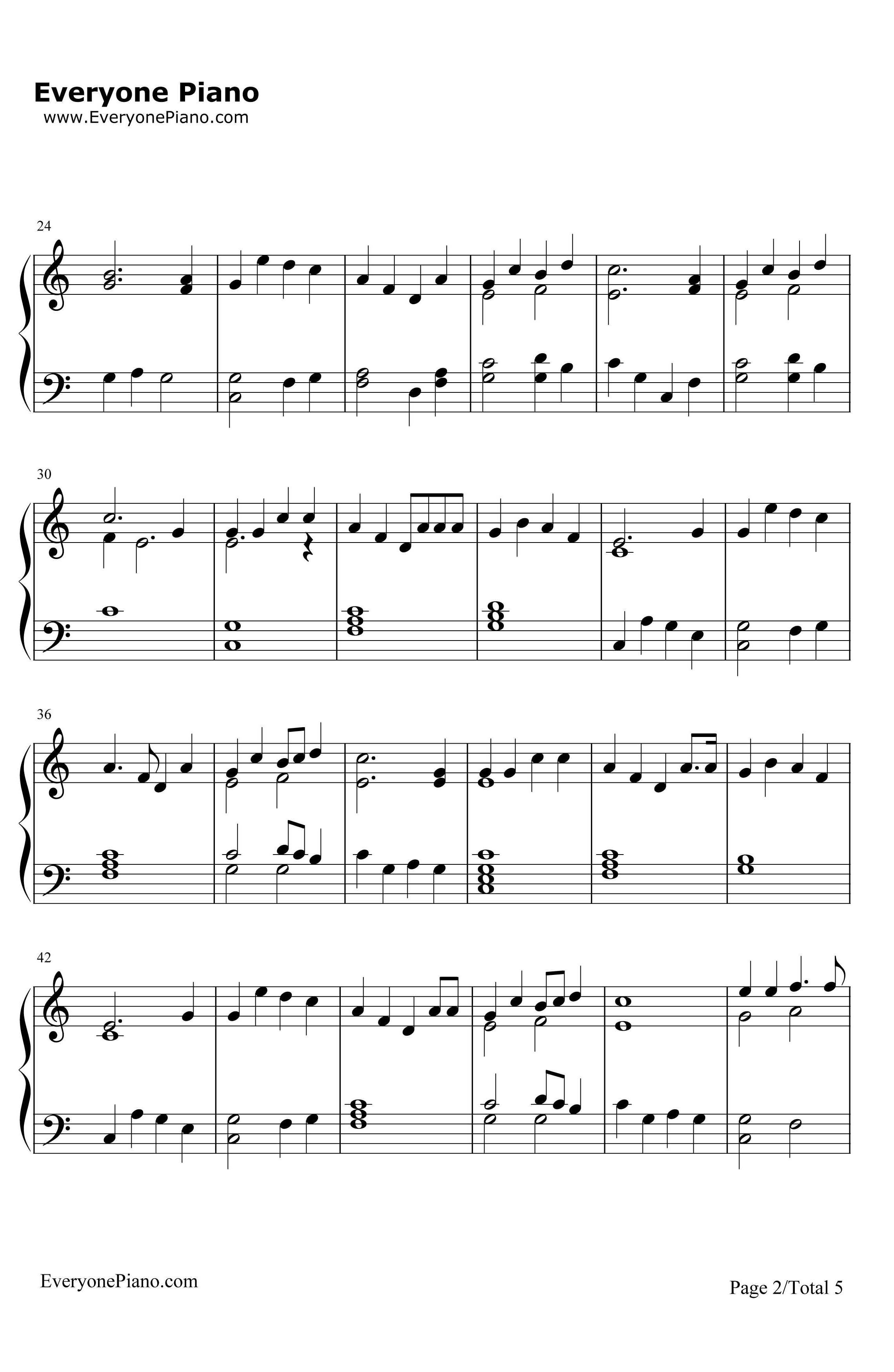 Mary's Boy Child钢琴谱-JesterHairston-圣诞歌曲2