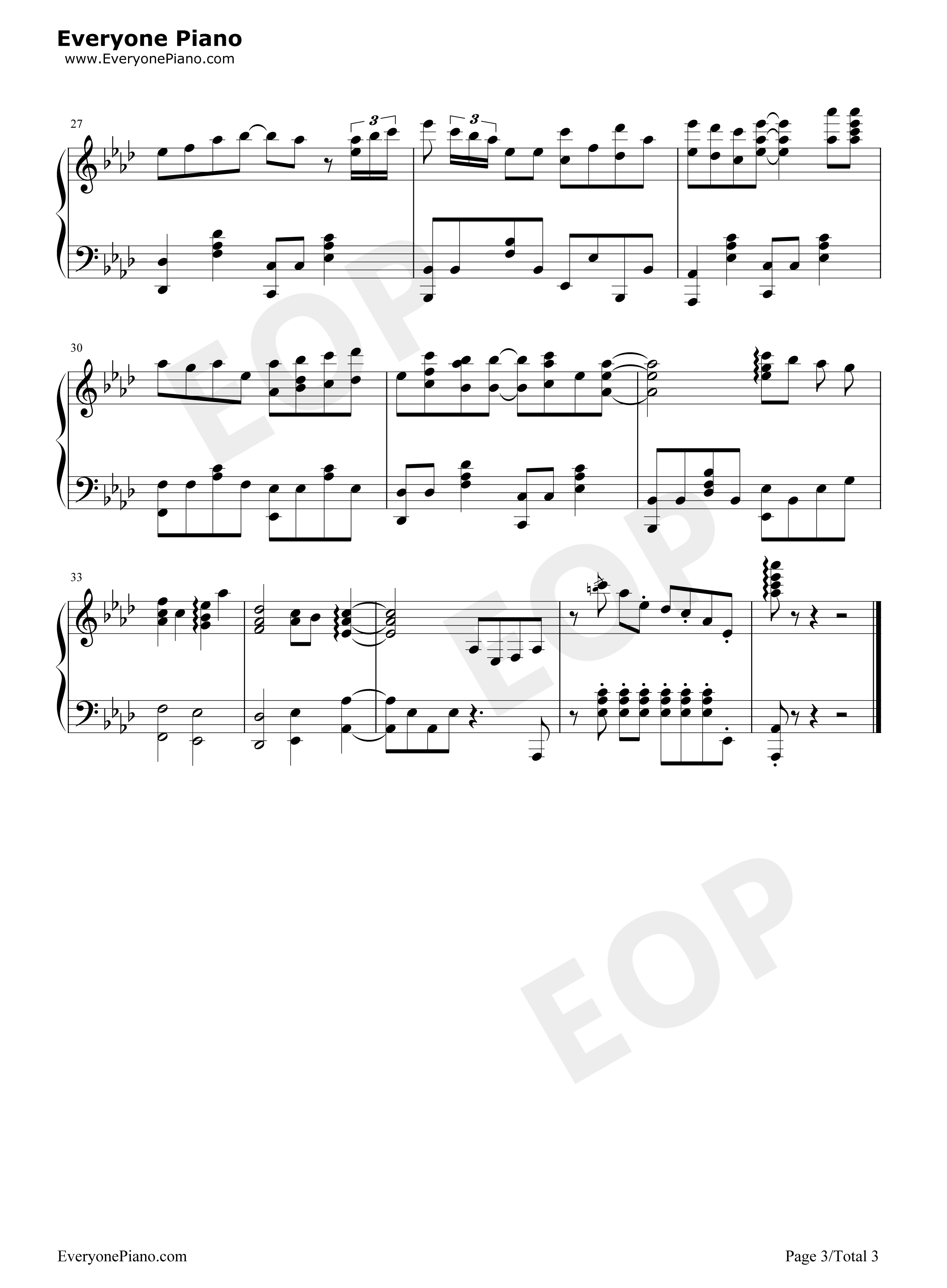 A Page of My Story钢琴谱-今村彩夏 关根明良 大地叶 影山灯 古木望3