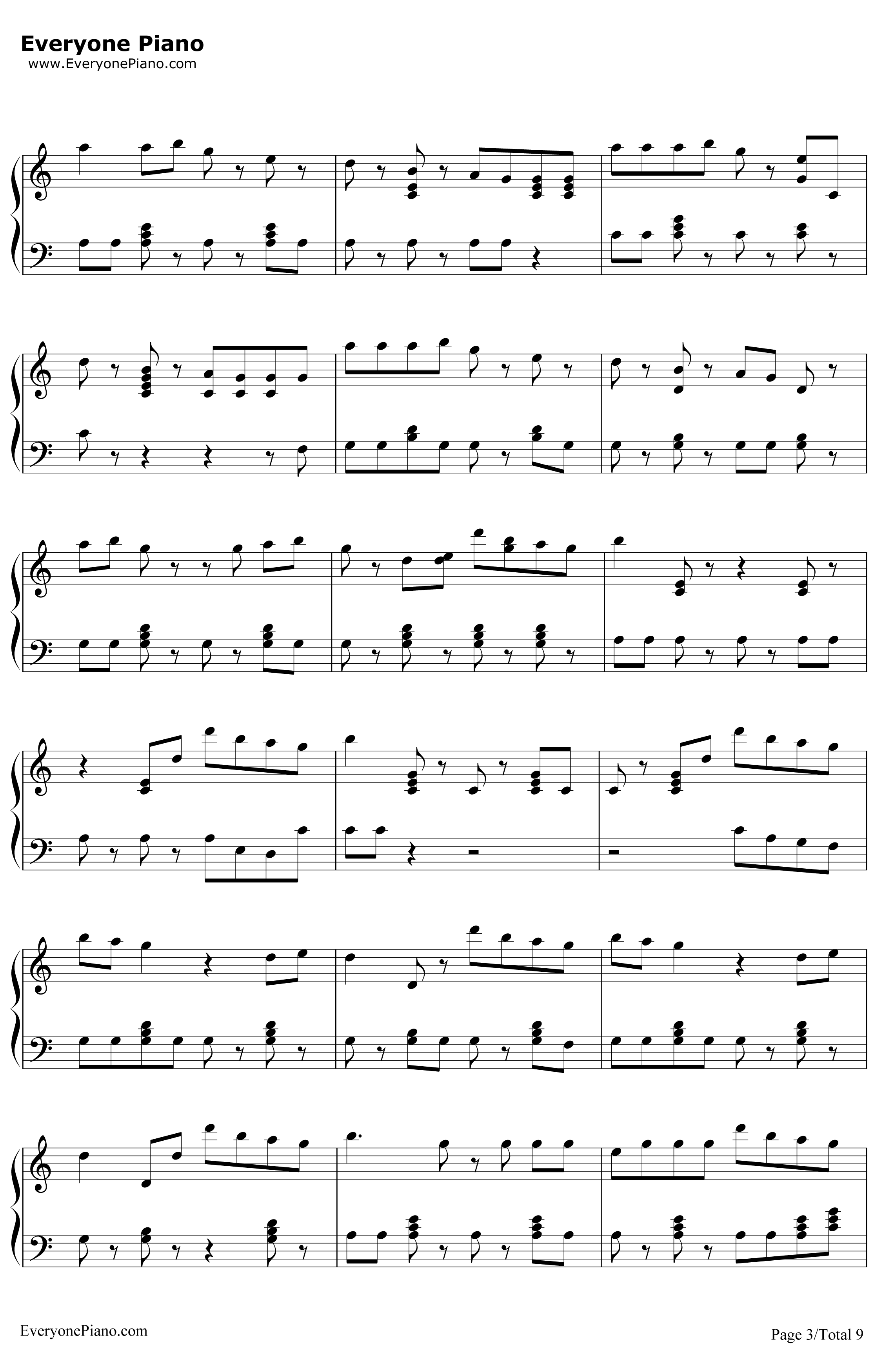 ShakeItOff钢琴谱-TaylorSwift3